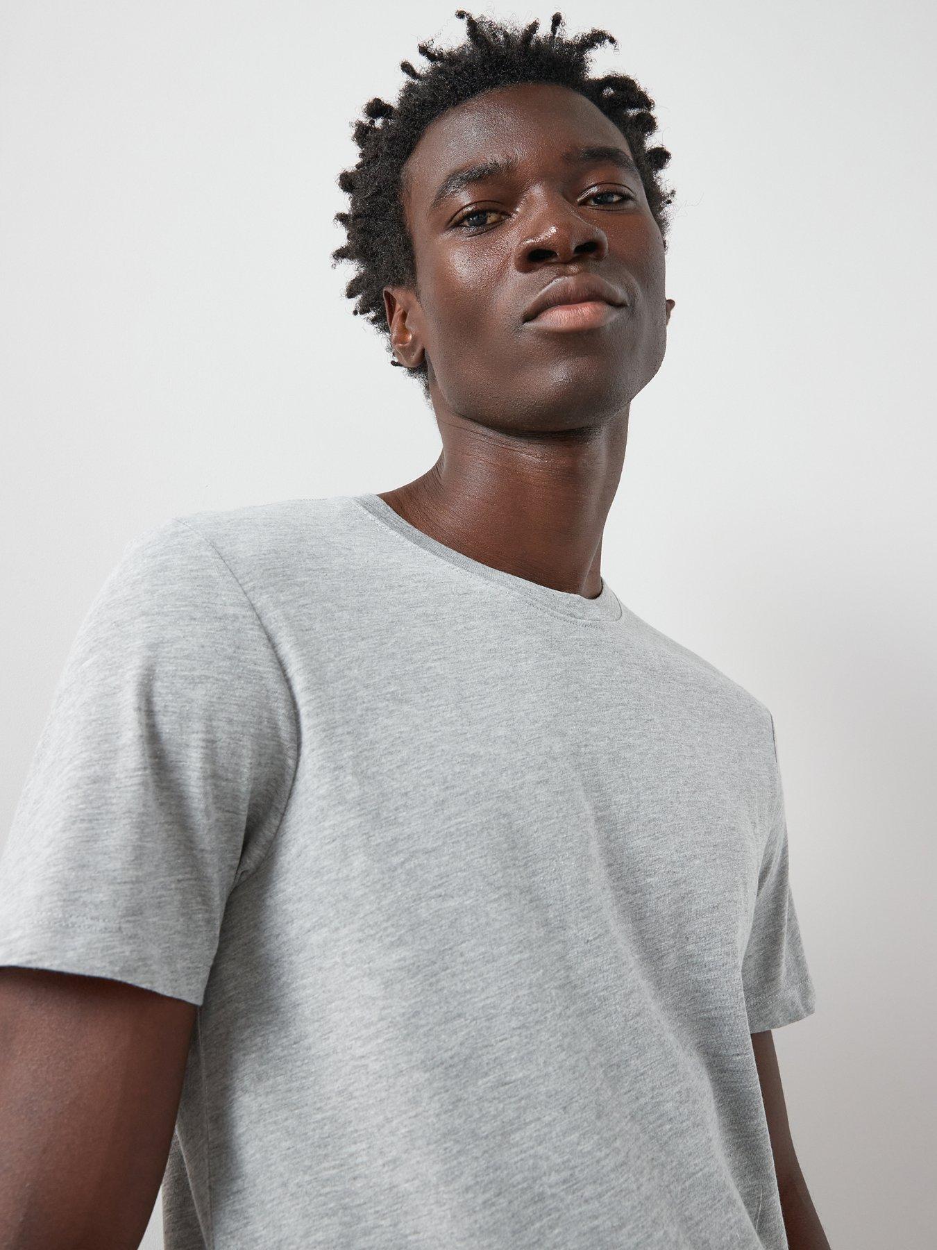 Image 6 of 6 of The Very Collection Essentials Crew Neck T-Shirt - Grey Marl