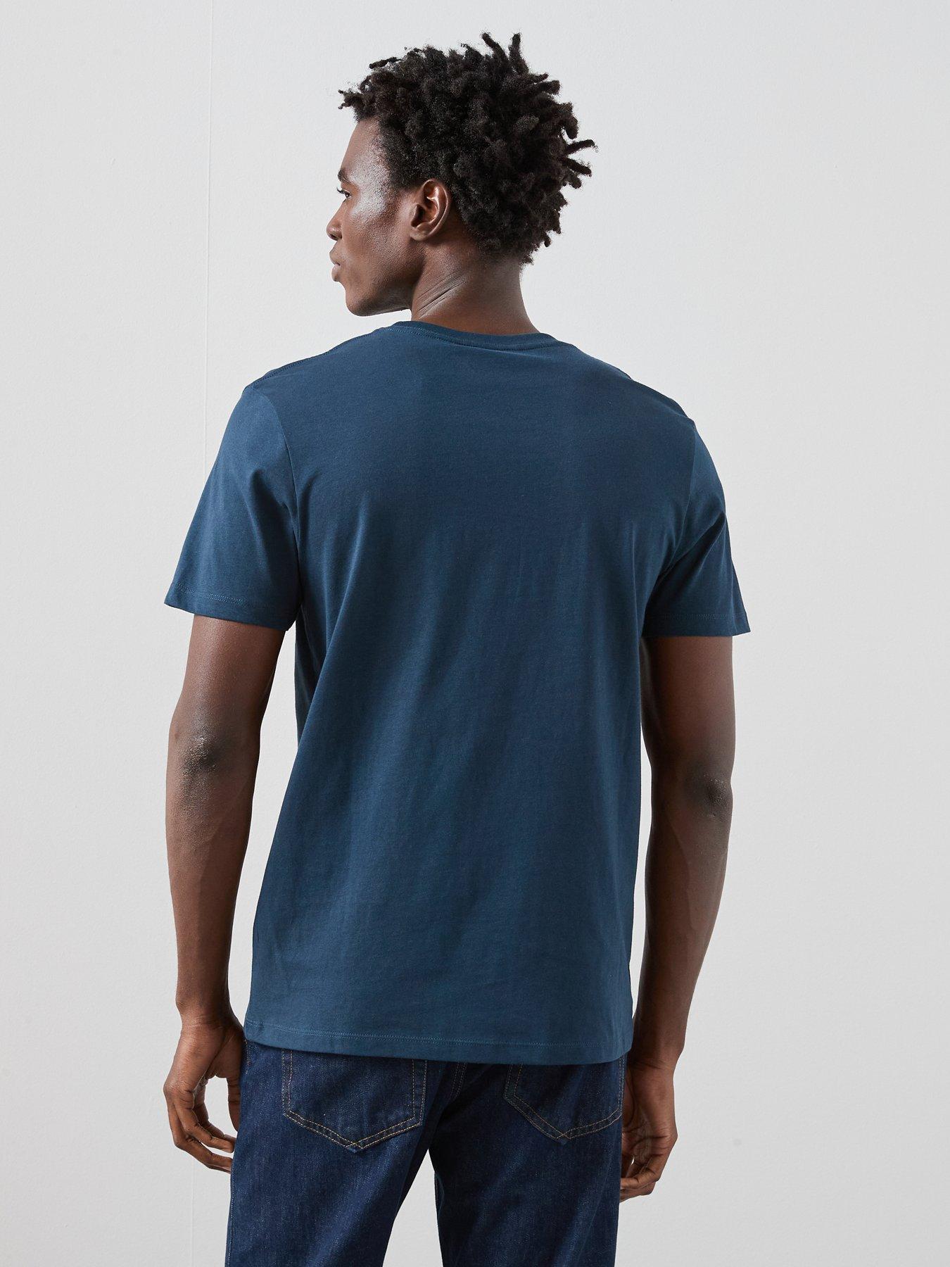Image 2 of 7 of The Very Collection Mens Pure Cotton Crew Neck T-Shirt - Navy