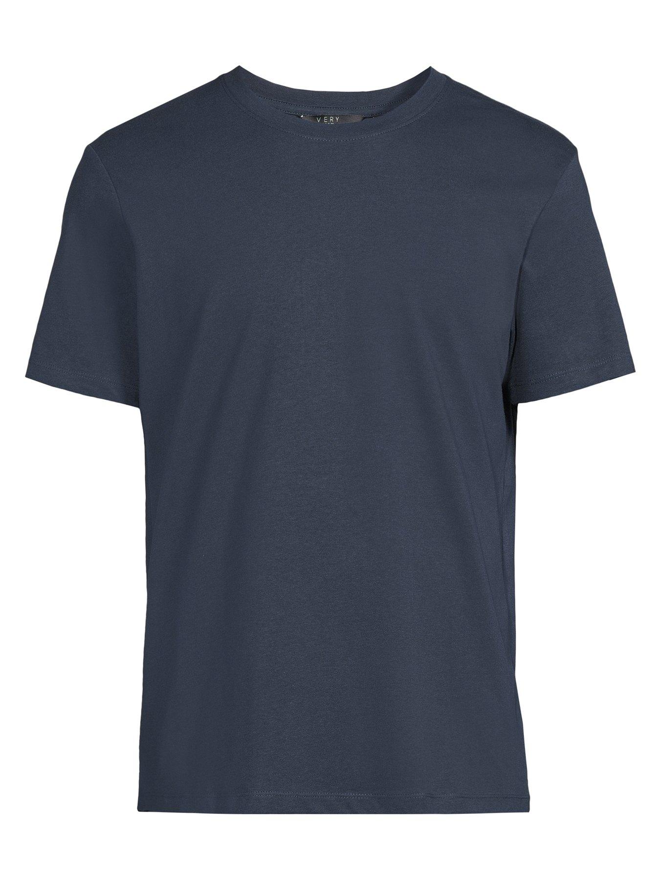 Image 7 of 7 of The Very Collection Mens Pure Cotton Crew Neck T-Shirt - Navy
