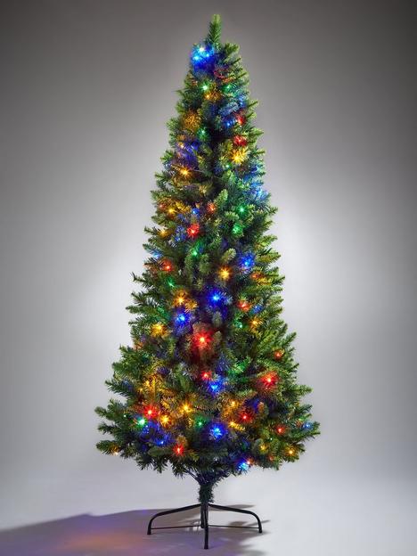 festive-delamere-7ft-pre-lit-colour-changing-slim-tree