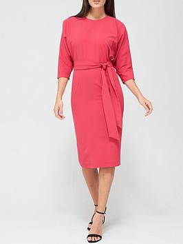 v-by-very-rosa-kimono-sleeve-fitted-dress-pink