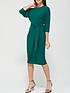 v-by-very-rosa-kimono-sleeve-fitted-dress-deep-greenfront