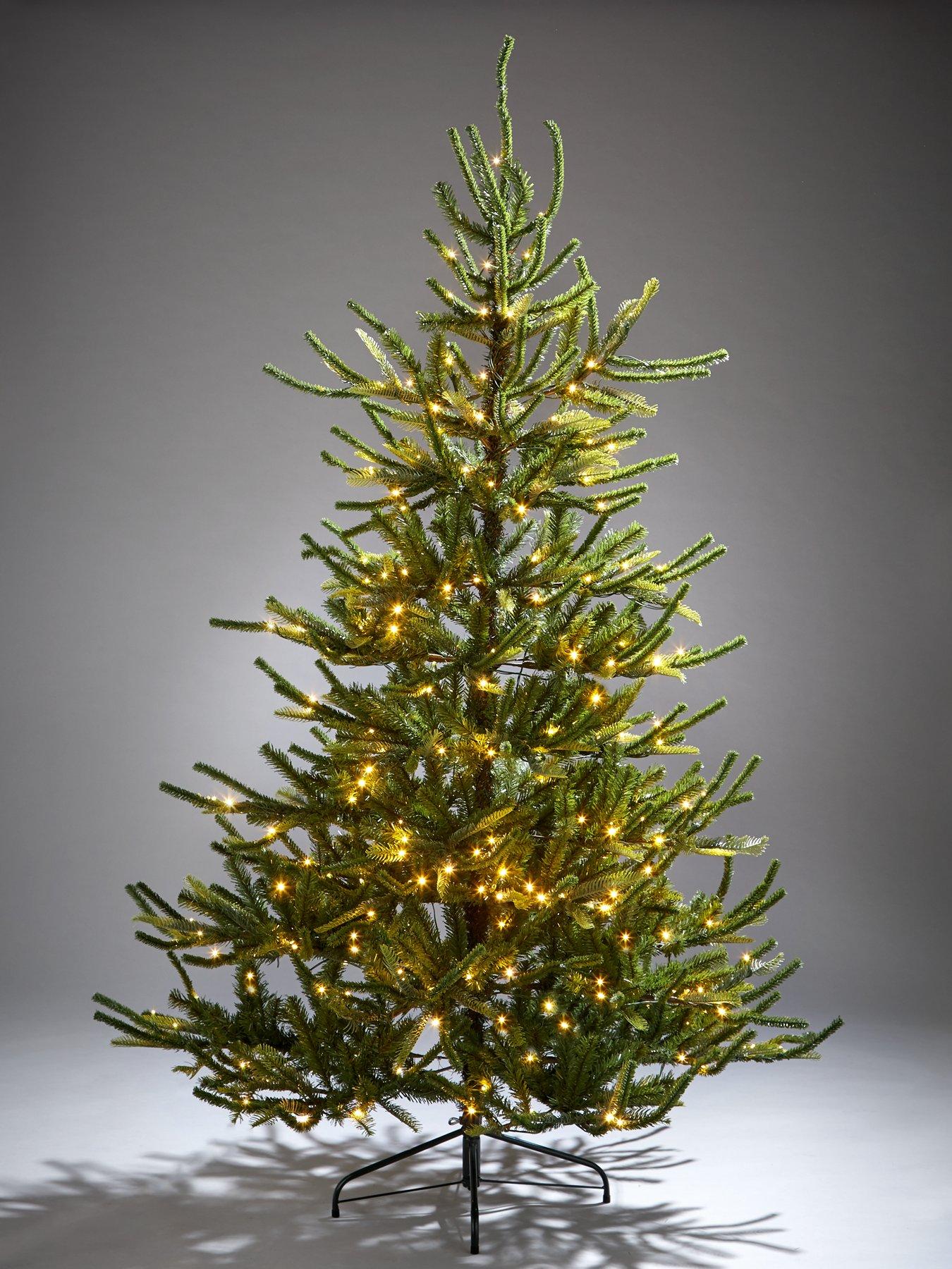 Image of  7ft Fraser Fir Upswept Pre-Lit Mixed Tips Christmas Tree