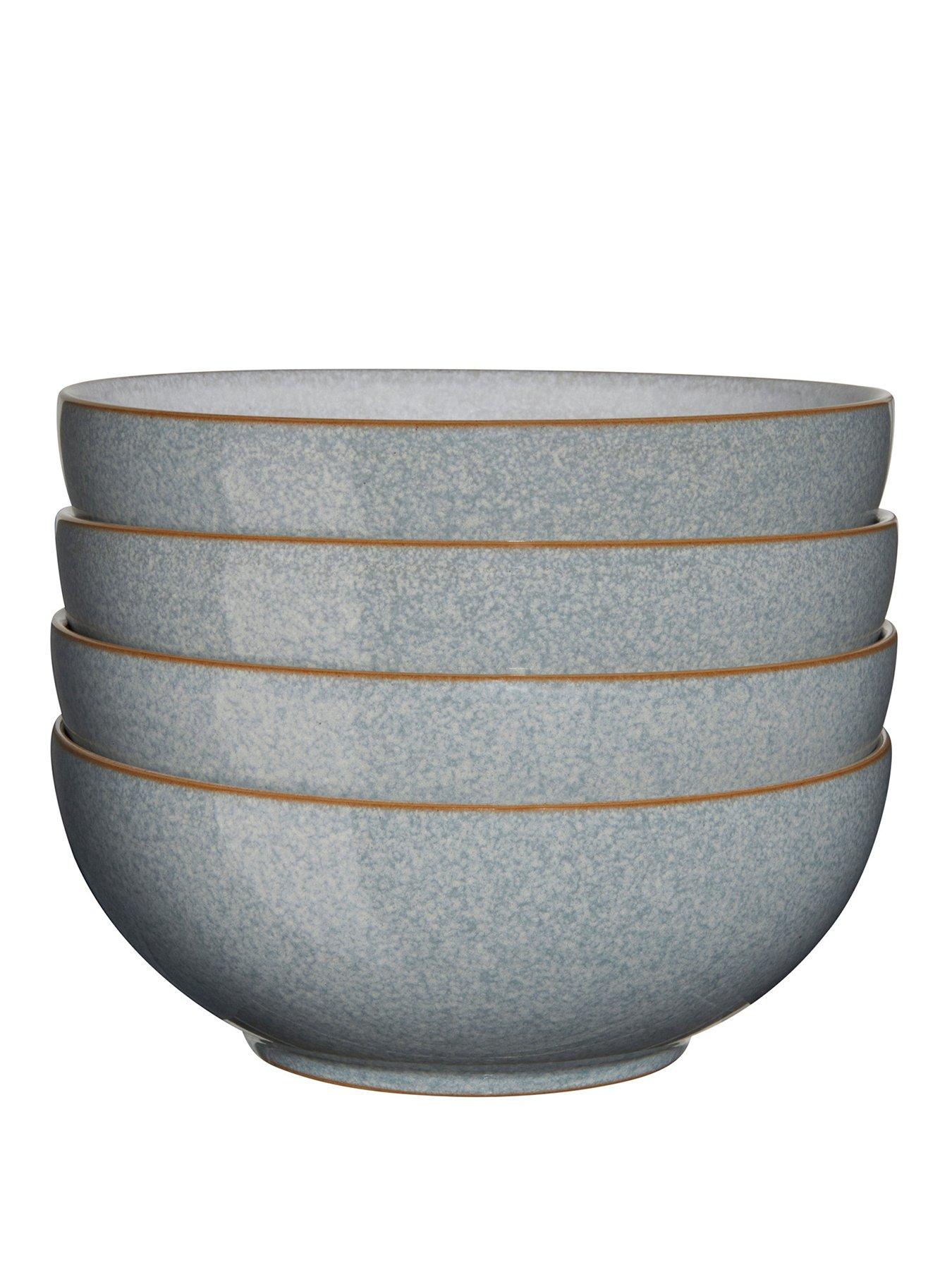 Denby Elements Light Grey Cereal Bowl Set Of 4