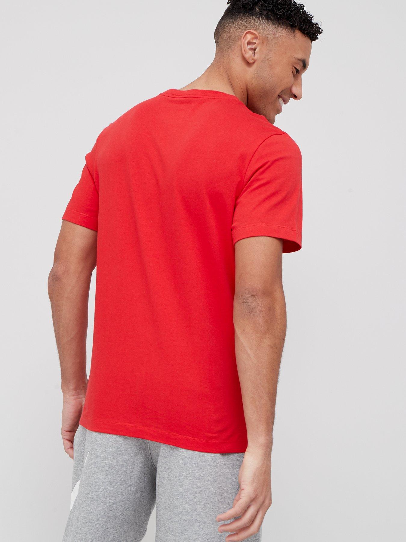 Mens red nike top t shirt