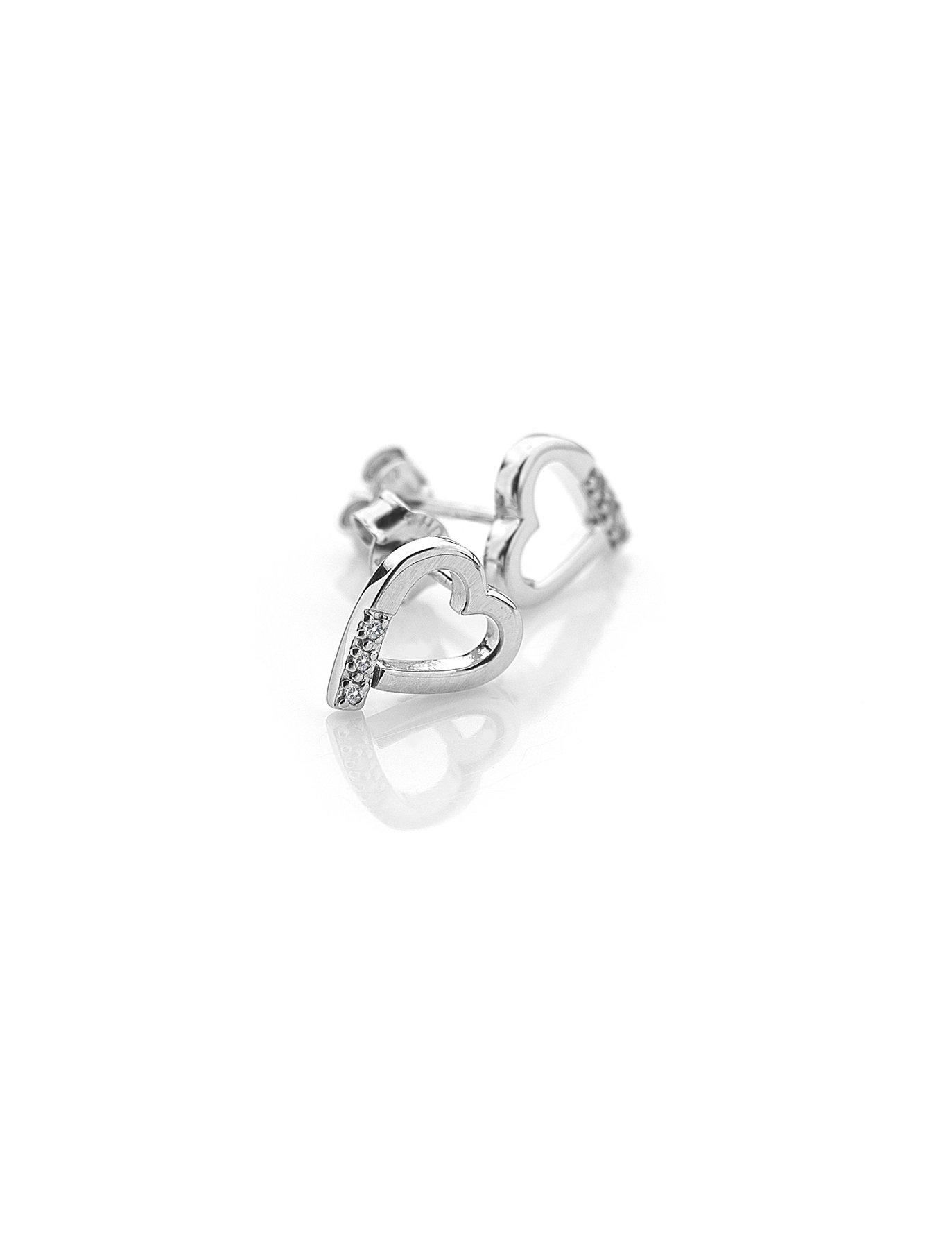 Image 2 of 3 of Hot Diamonds Romantic Heart Stud Earrings