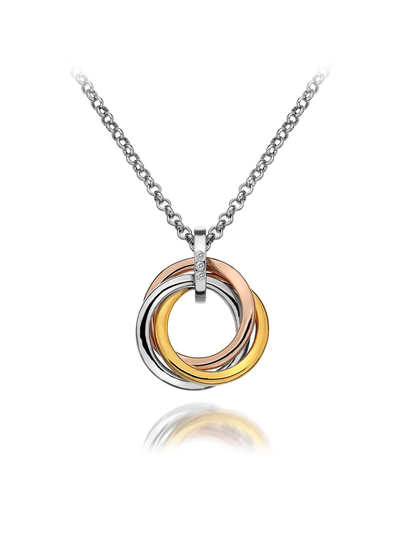 undefined Hot Diamonds Calm Pendant Tri Colour Necklace