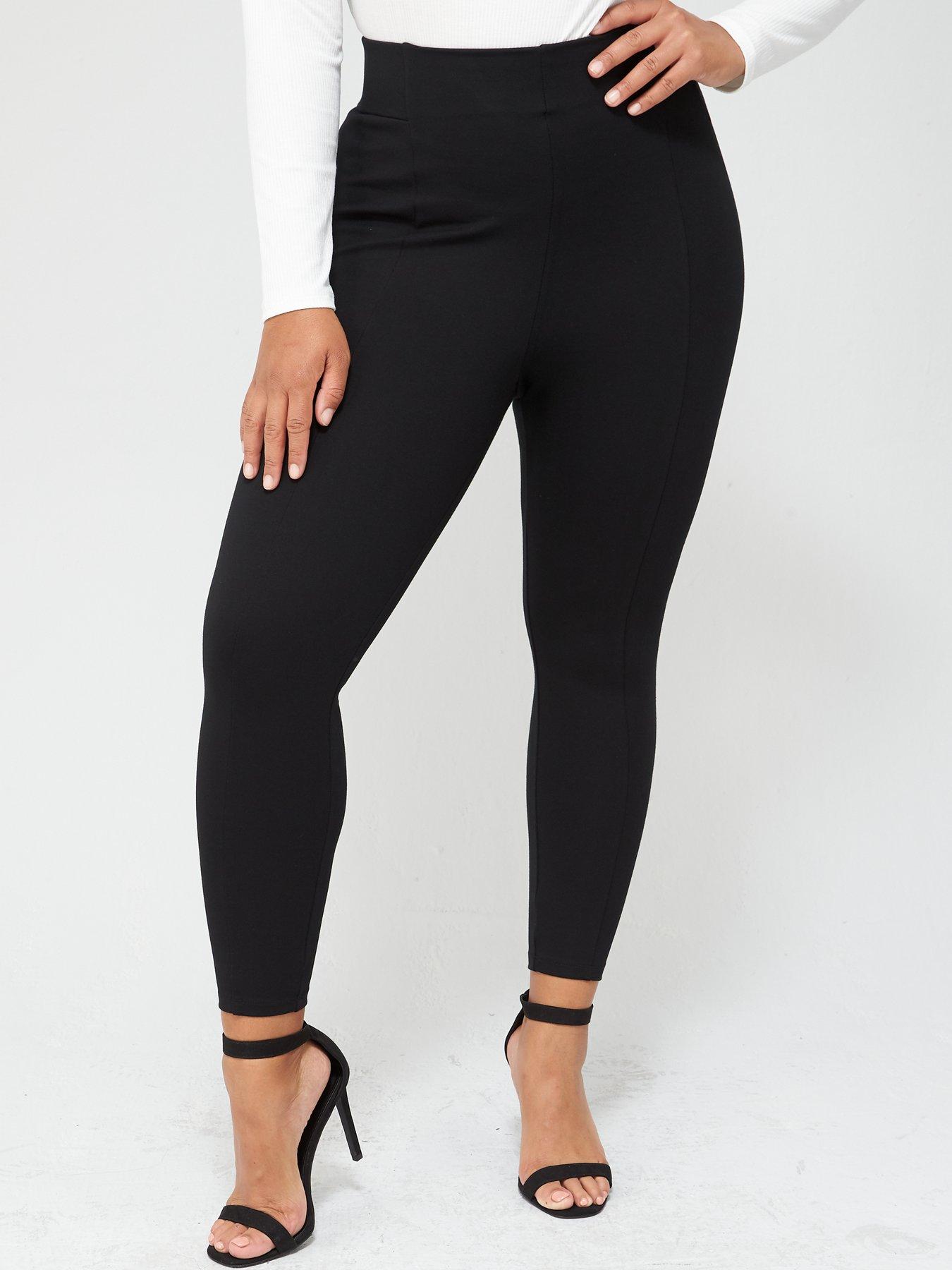 $205 Skechers Women's Black Stretch High-Rise Pull-On Legging Pants Size M