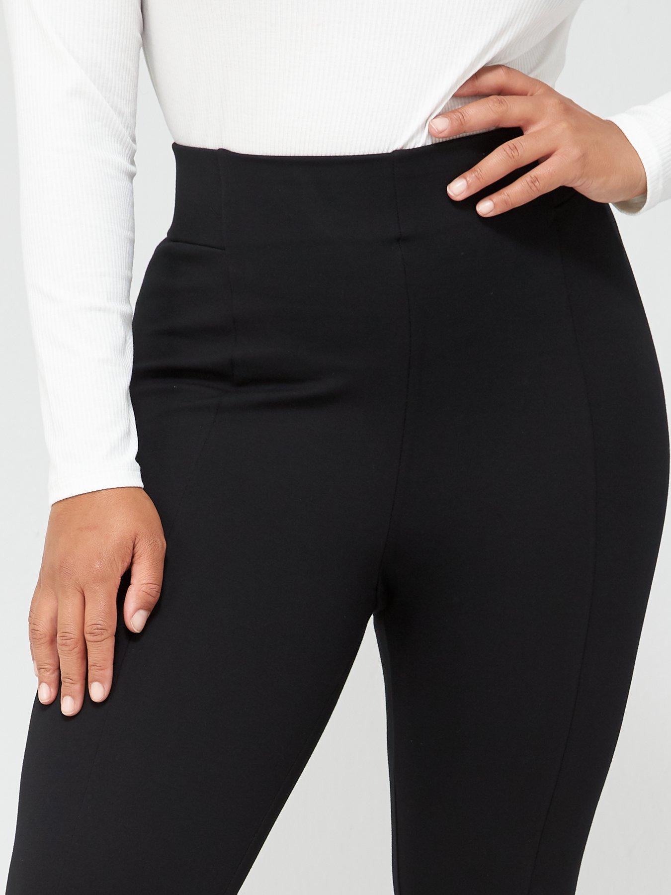 Plus Black Sculpt High Waist Flare Yoga Pants