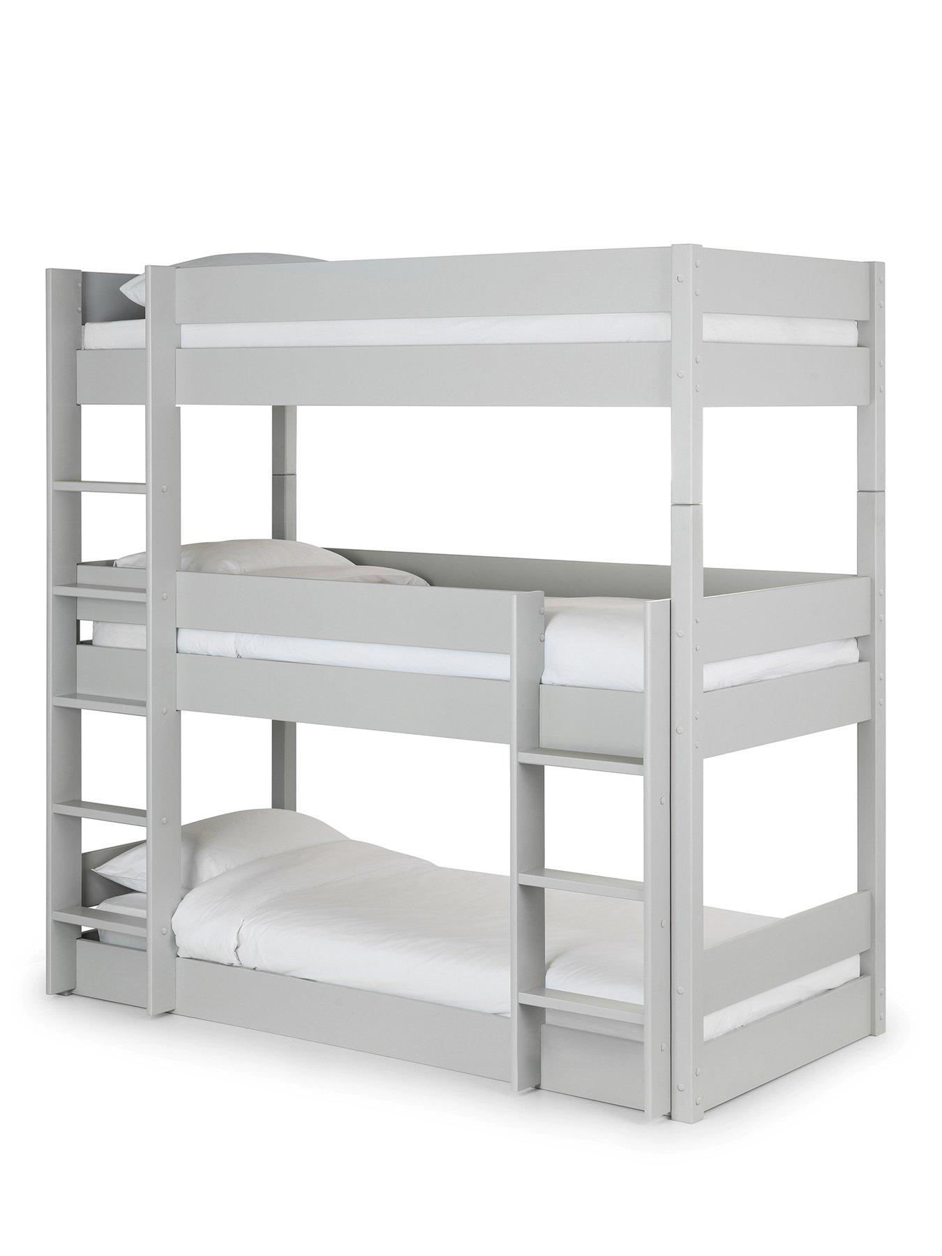 julian-bowen-trio-triple-stacker-bunk-bed-with-spring-mattress-option-light-grey