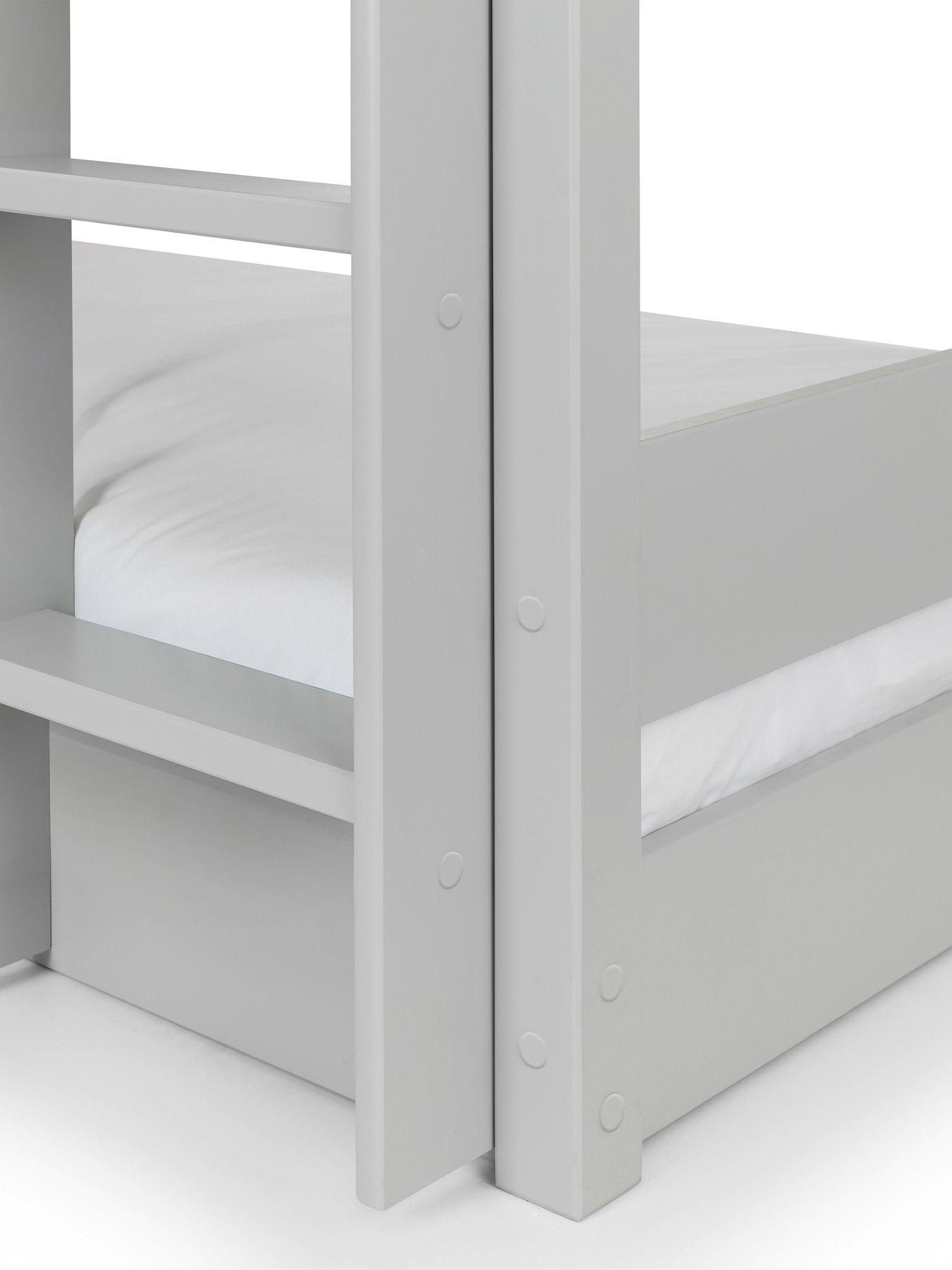 Image 4 of 7 of Julian Bowen Trio Triple Stacker Bunk Bed with Spring Mattress Option - Light Grey