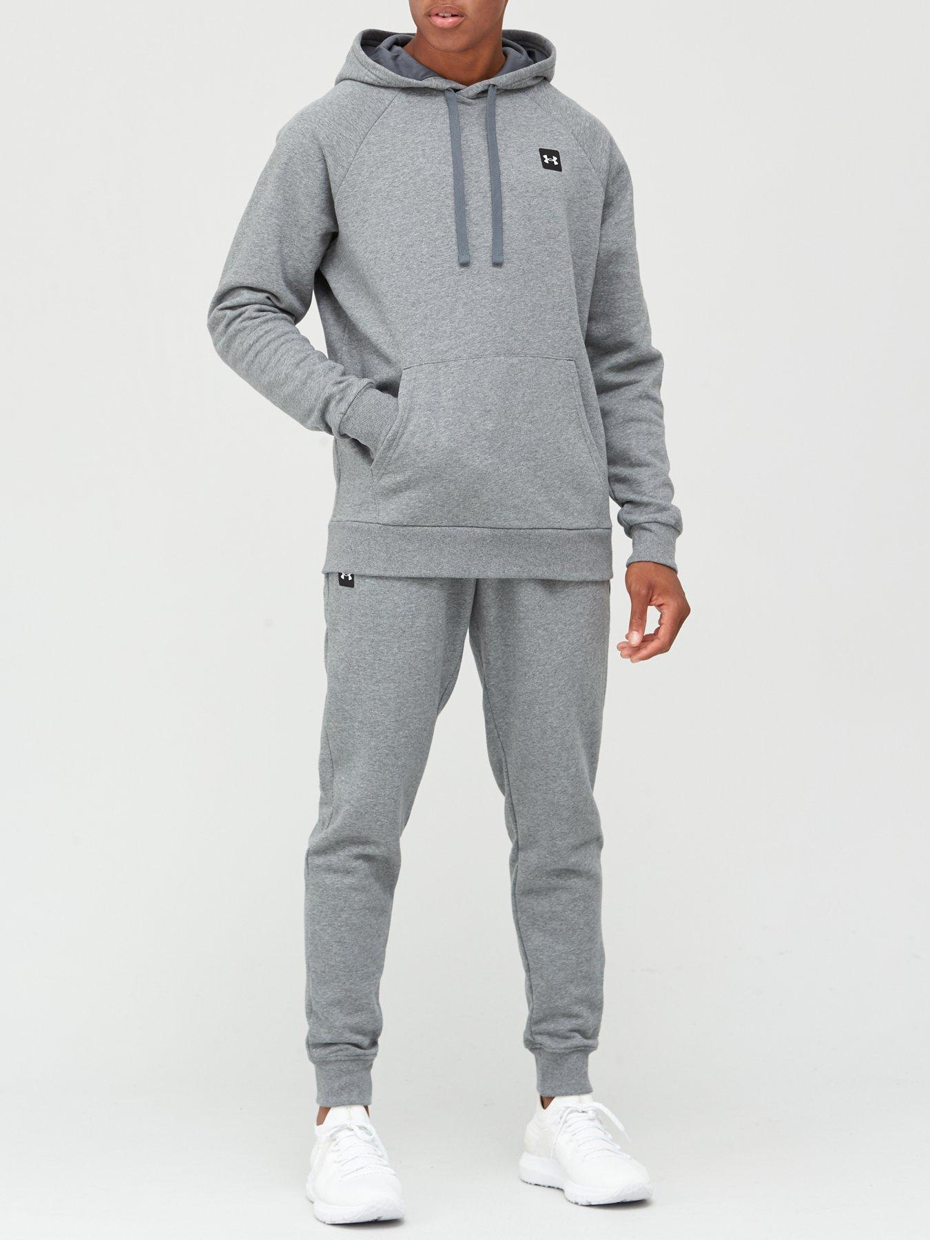 Men's Training Rival Fleece Hoodie - GREY/WHITE