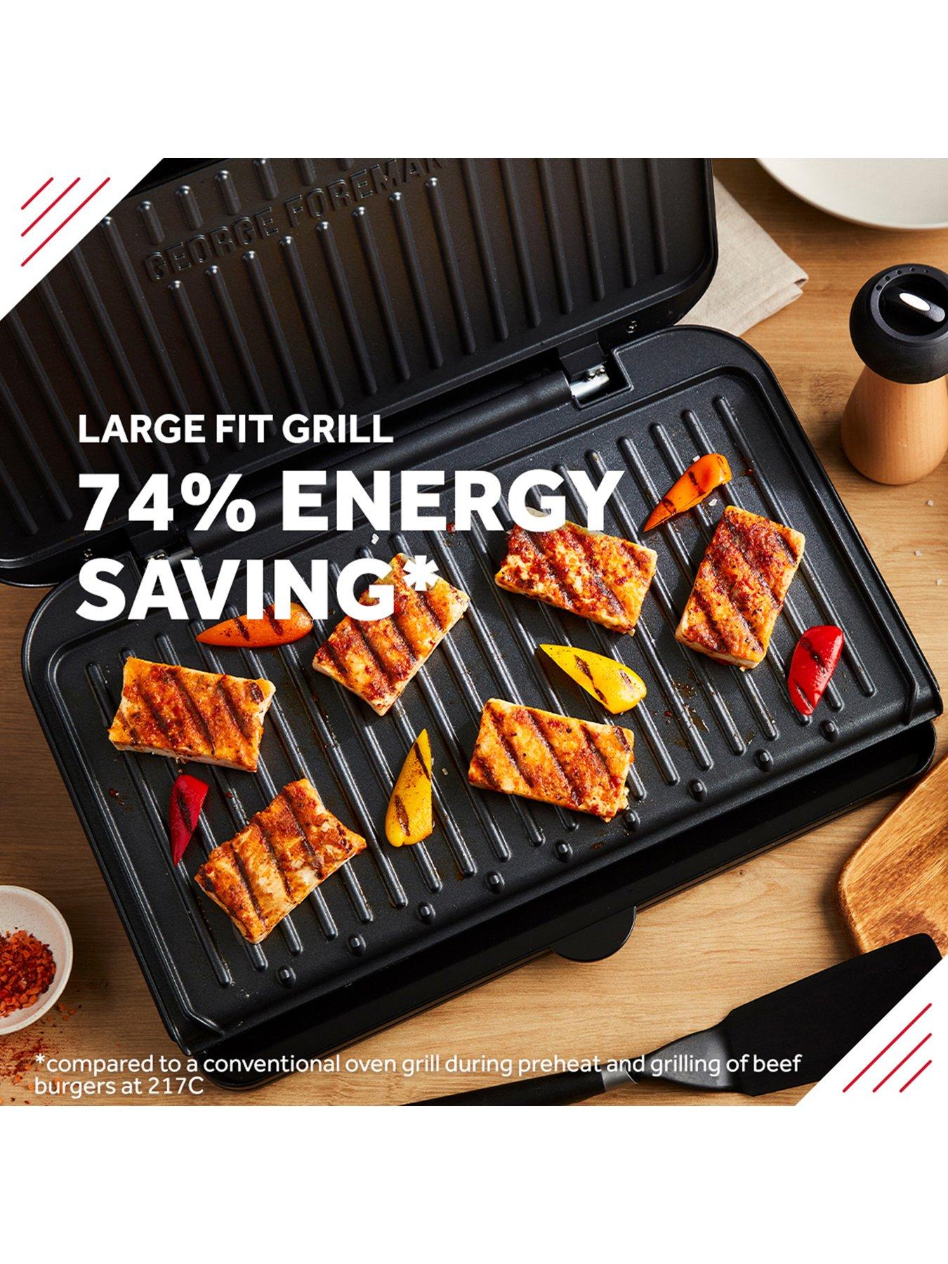 Image 3 of 8 of George Foreman Large Black Fit Grill - 25820