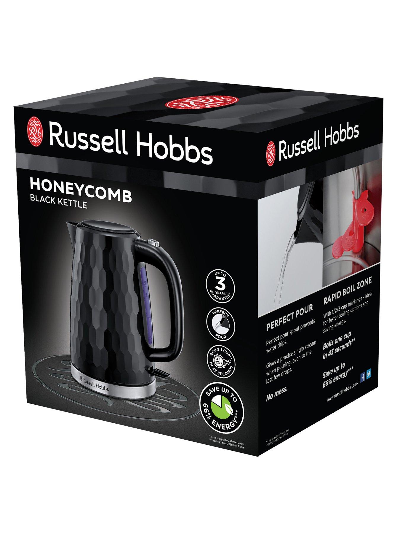 Image 6 of 8 of Russell Hobbs Honeycomb Black Plastic Kettle - 26051