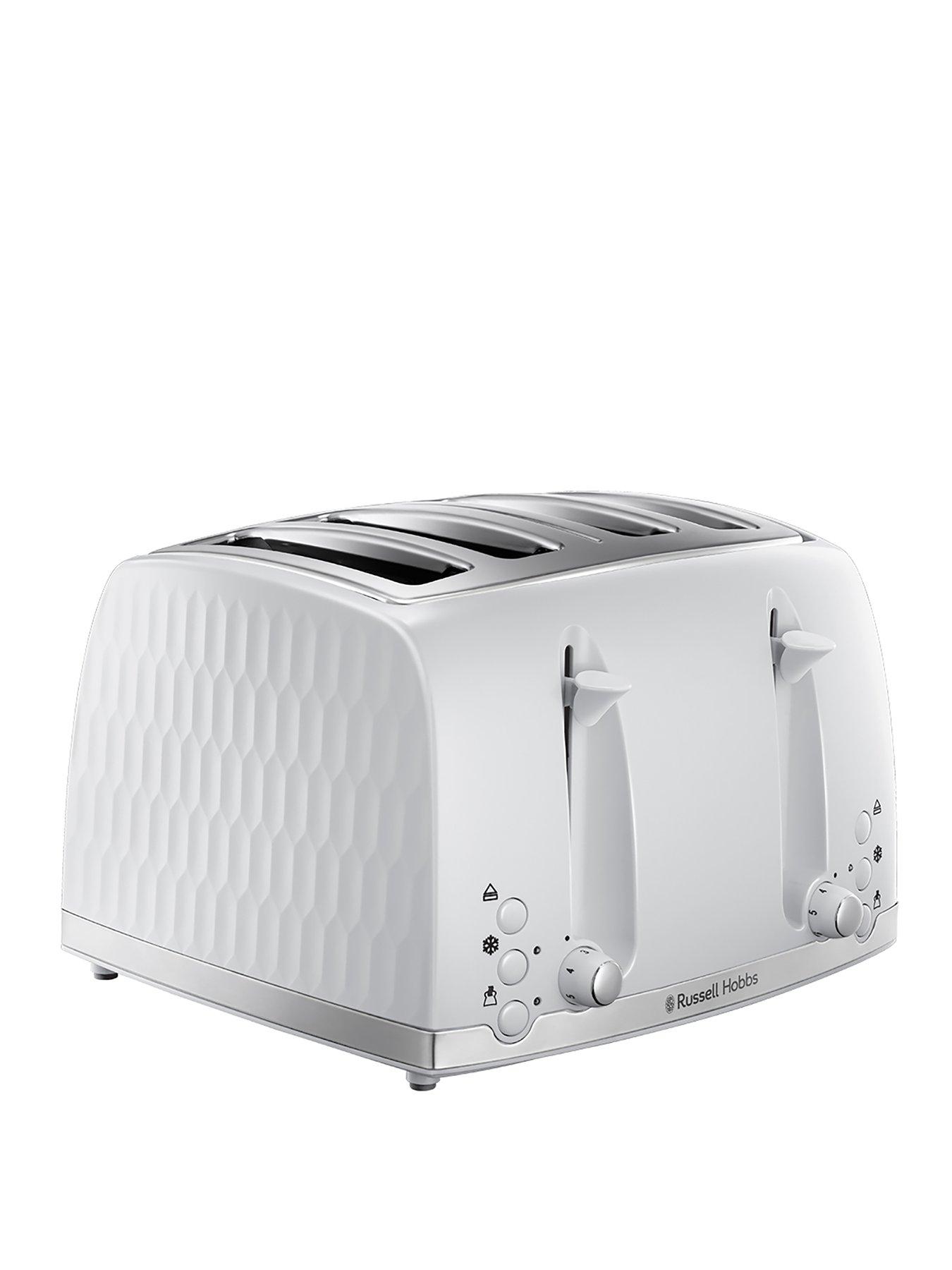 russell-hobbs-honeycomb-4-slice-white-plastic-toaster-26070front