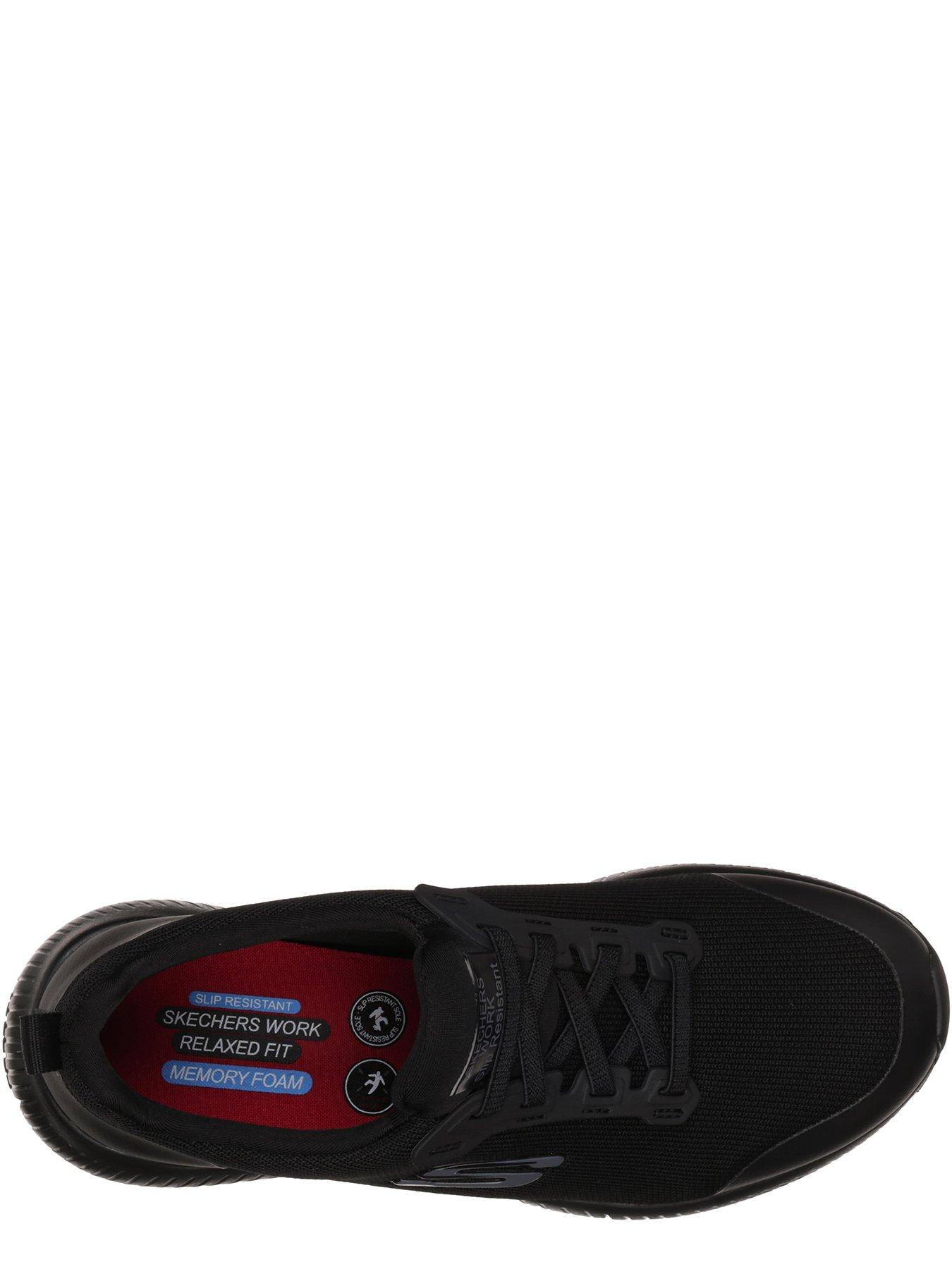 Image 3 of 5 of Skechers Workwear Squad Slip Resistant Bungee Lace Slip-on Trainer - Black
