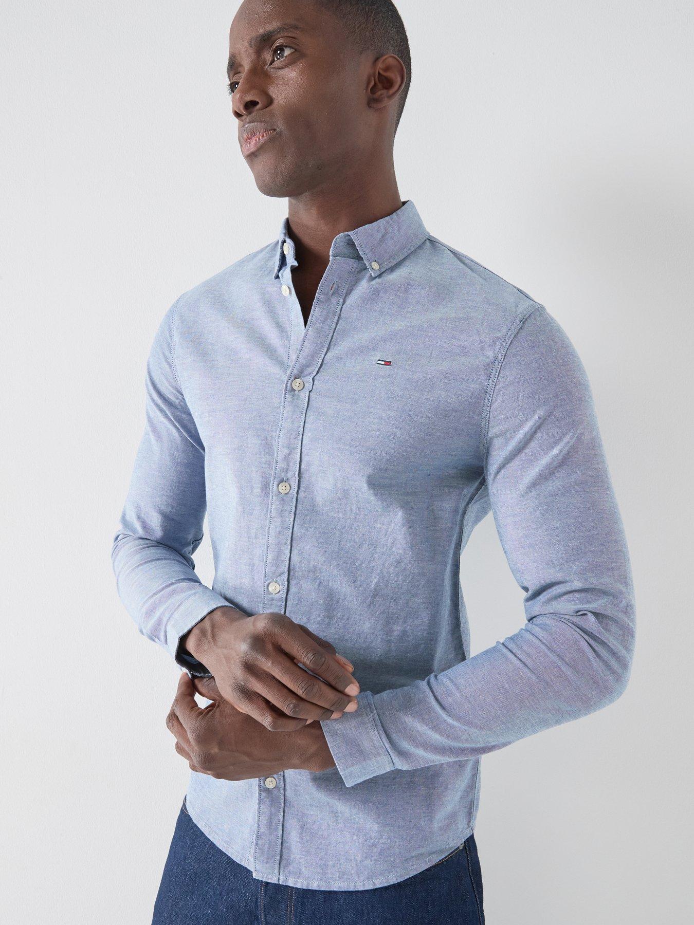 Tommy Jeans TJM Slim Stretch Fit Oxford Shirt - Twilight Navy