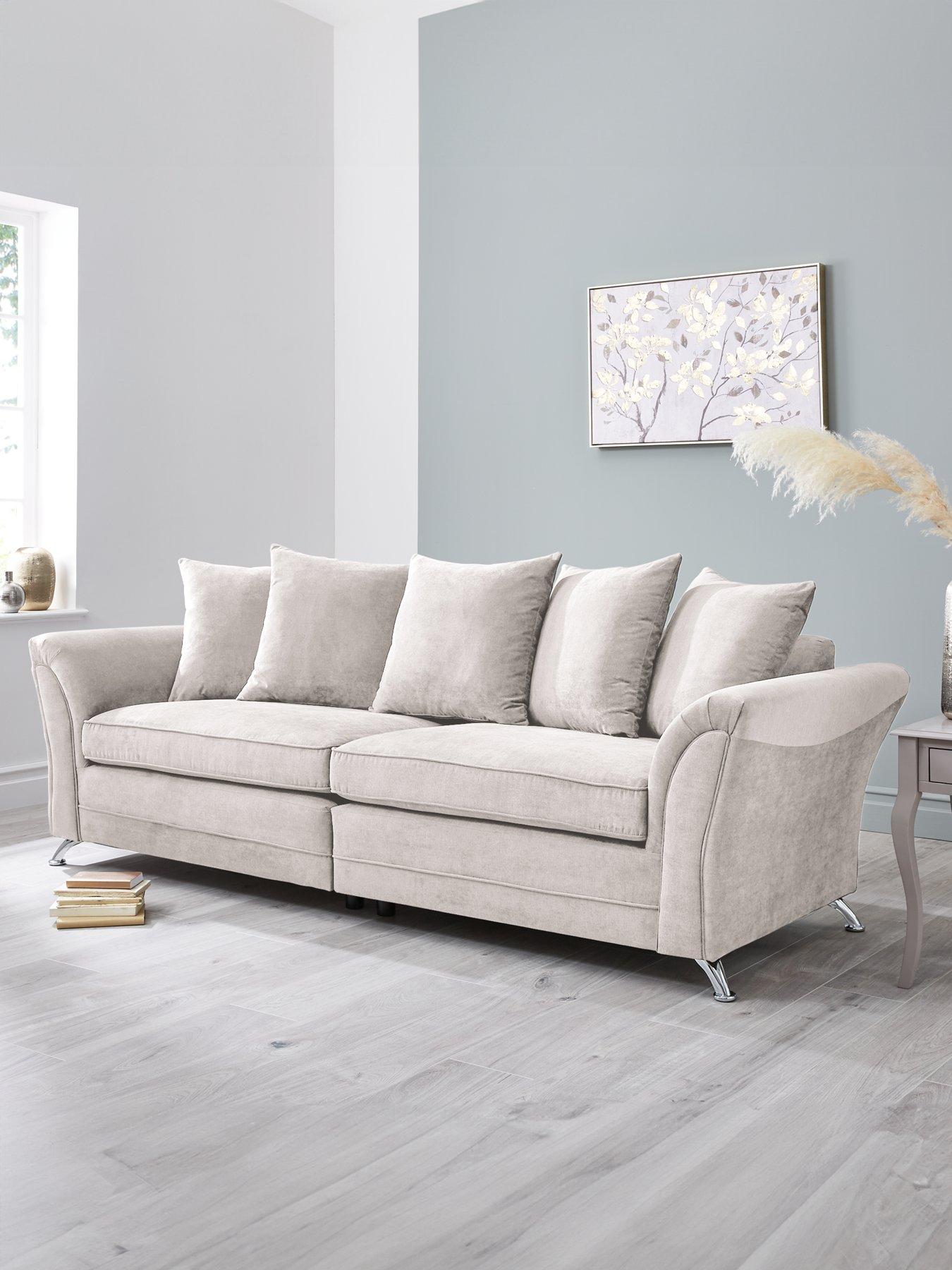 very-home-dury-fabric-4-seater-scatter-back-sofa-naturalnbsp--fscreg-certifiedfront