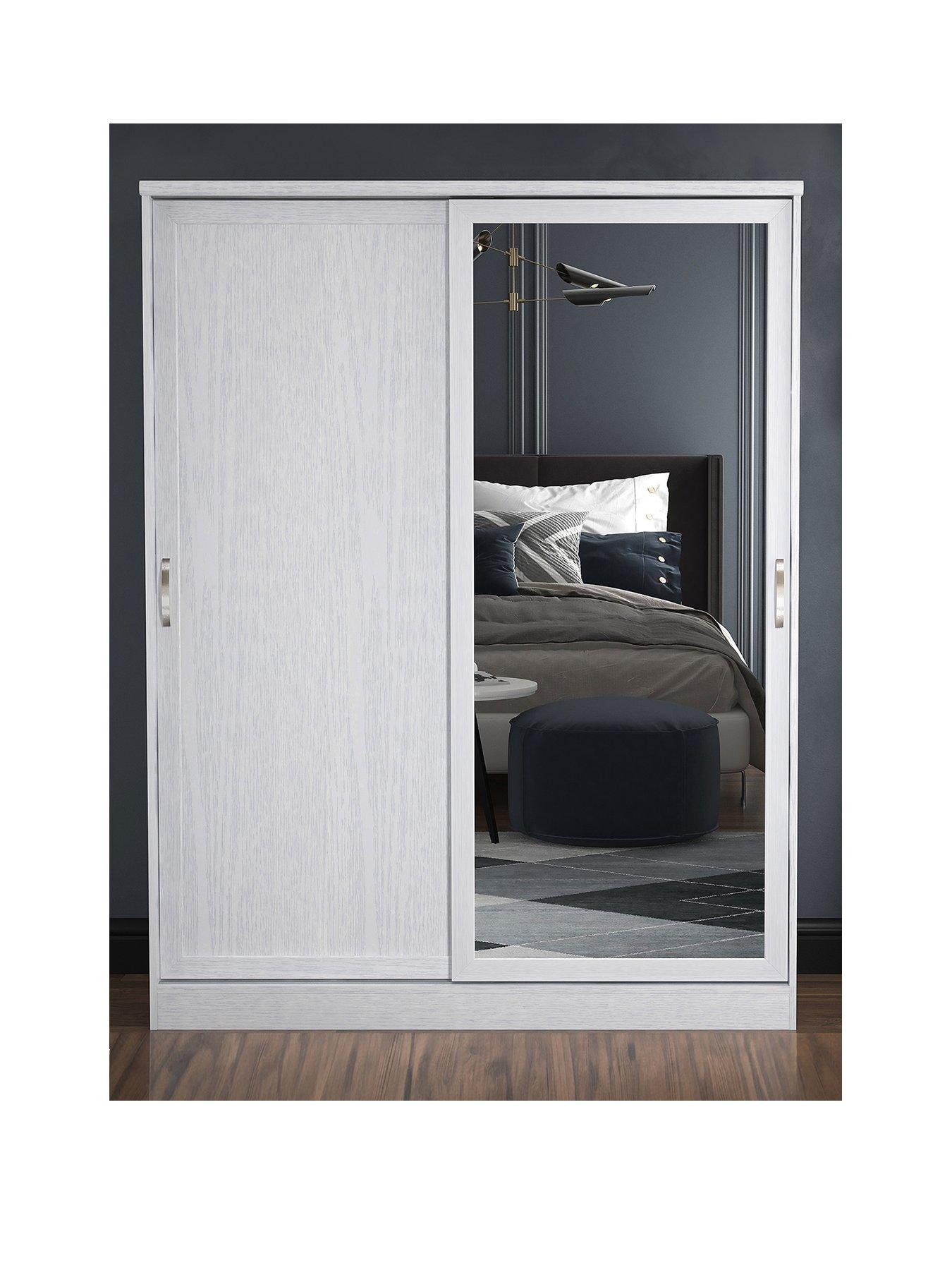 Image 1 of 3 of Very Home Camberley 2 Sliding&nbsp;Door Mirrored&nbsp;Wardrobe - White