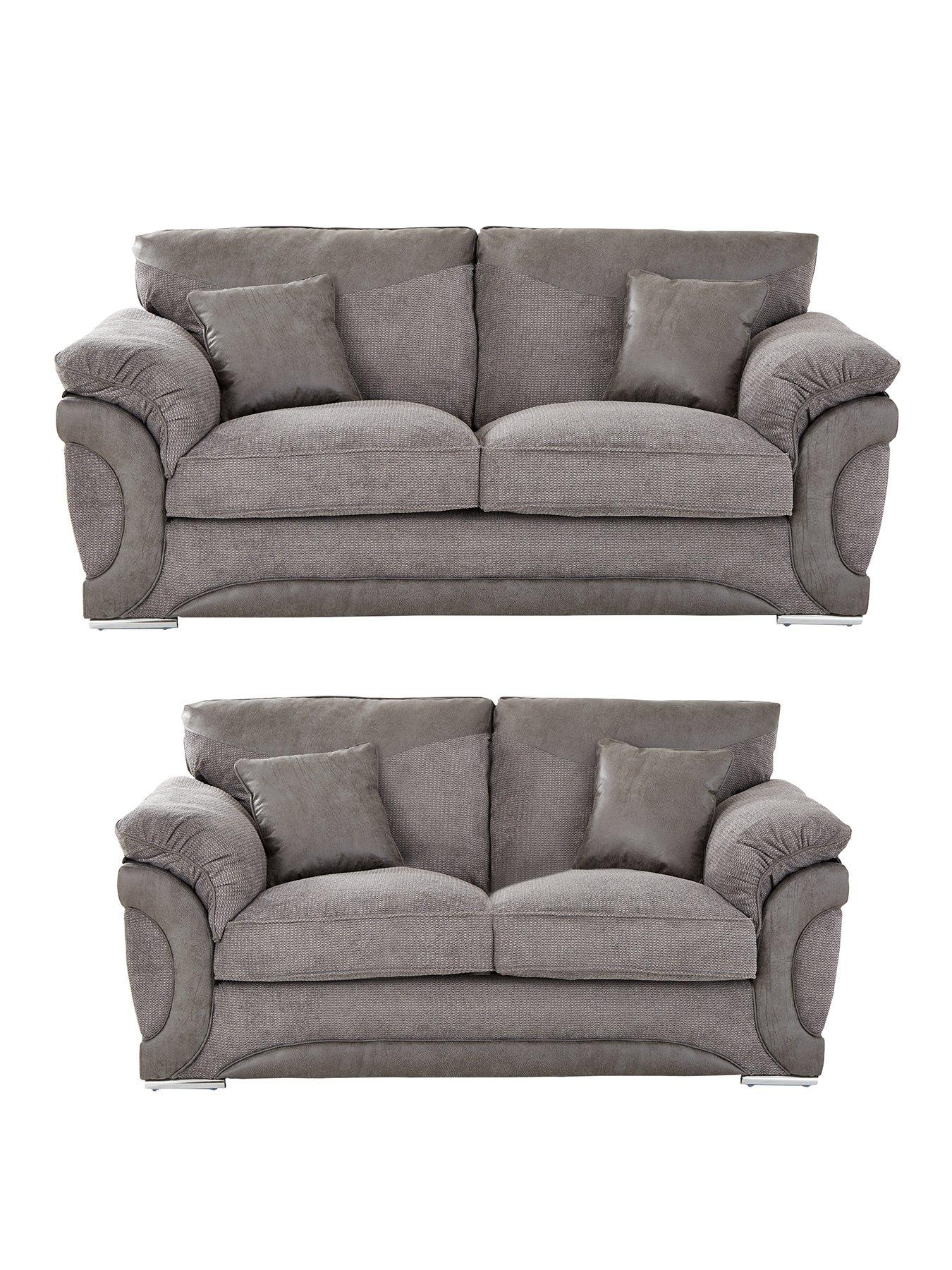 very-home-labrinth-fabric-3-seater-2-seater-sofa-setfront