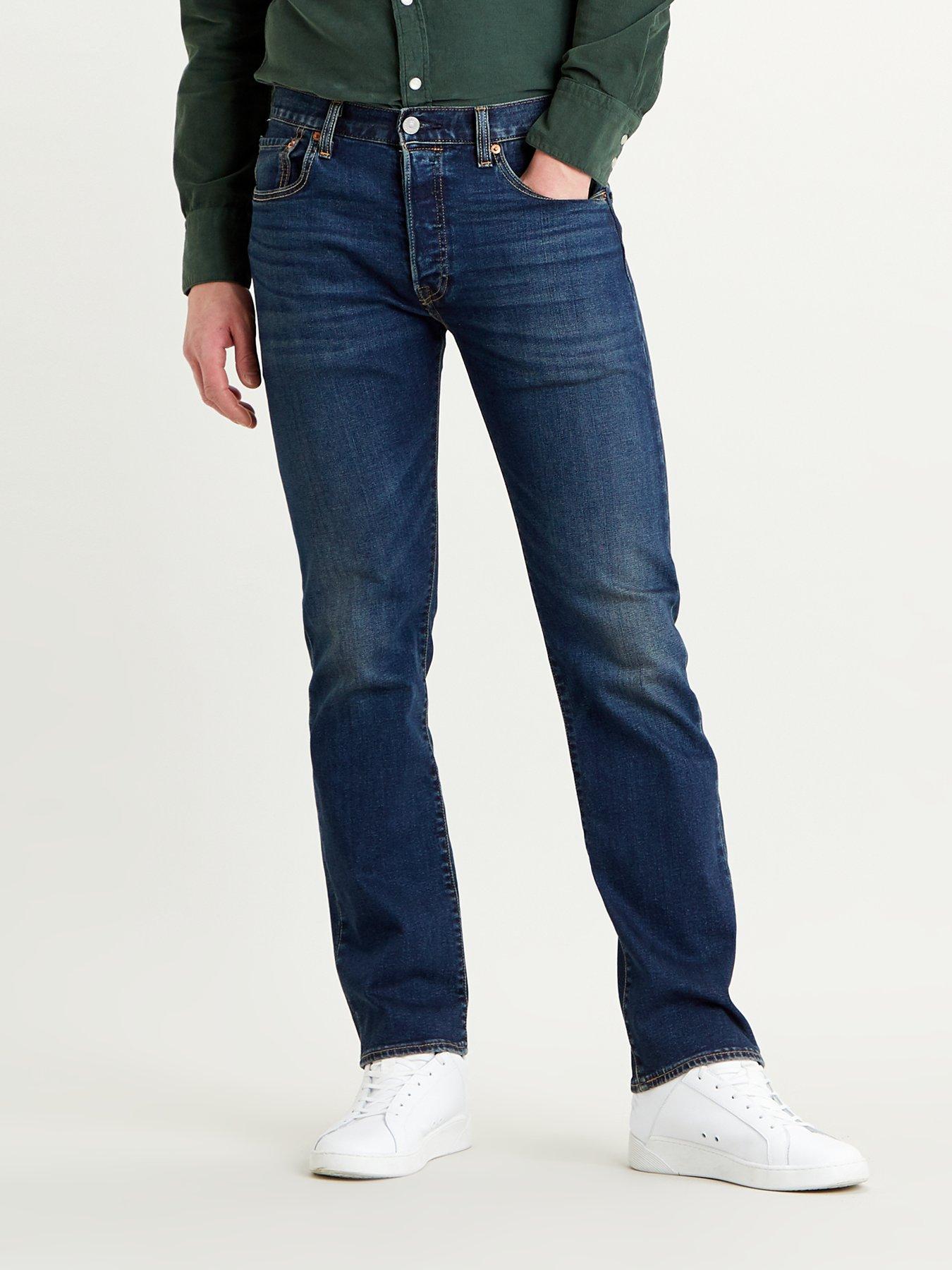 Image 1 of 5 of Levi's 501&reg; Original Straight Fit Jeans - Block Crusher - Dark Blue
