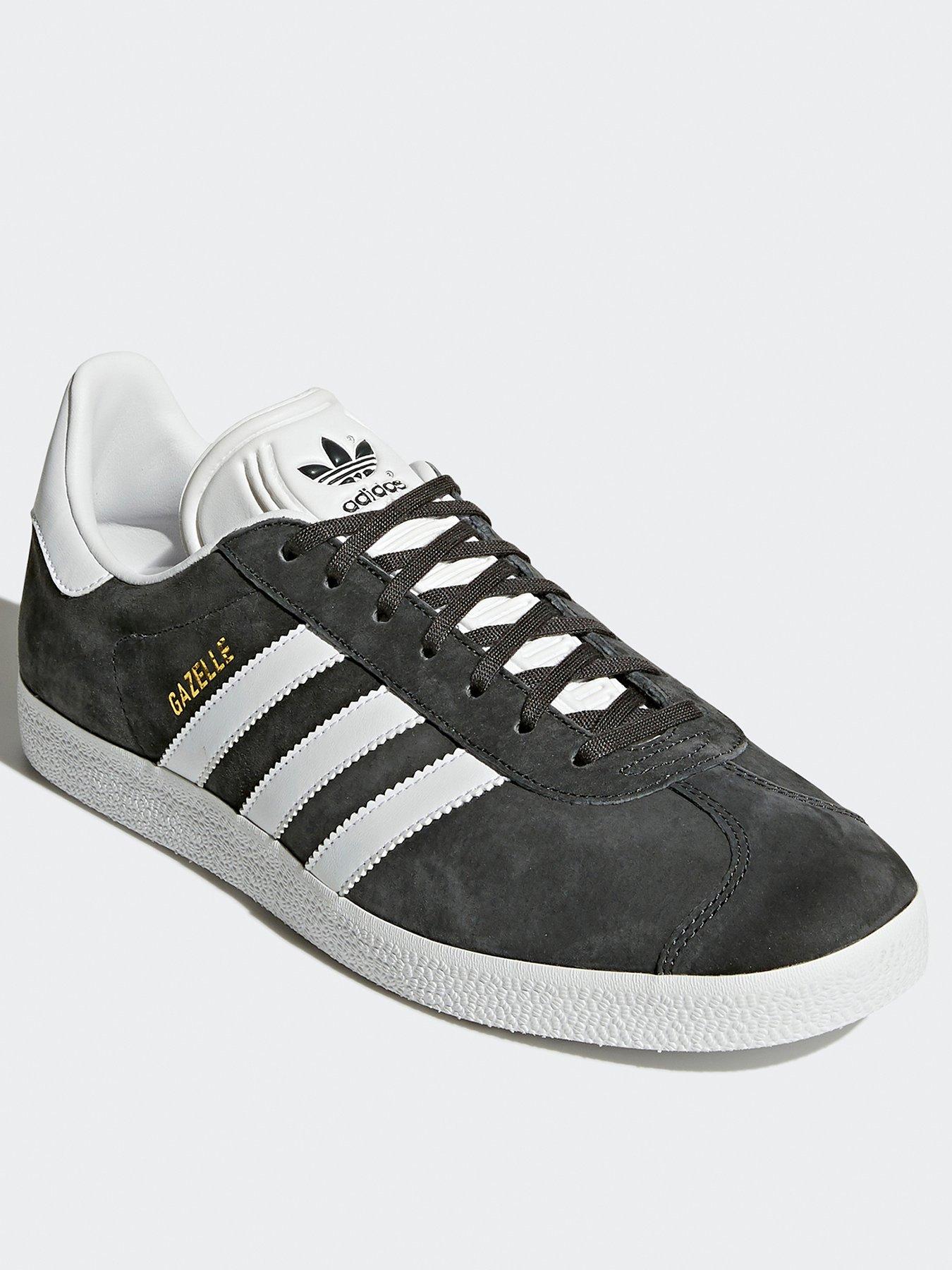 Adidas gazelle mens trainers grey on sale