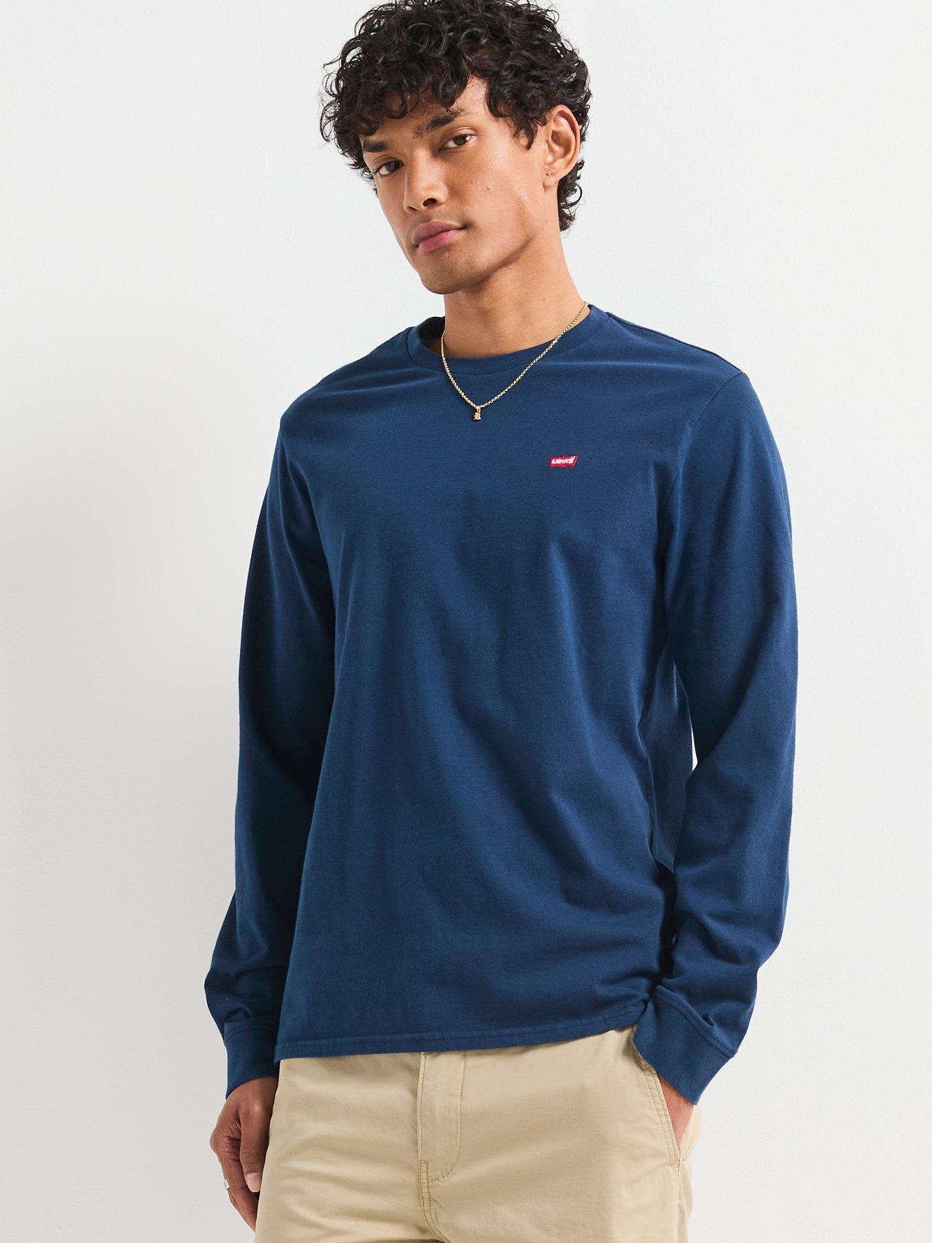 levis-long-sleeve-t-shirt-navyfront