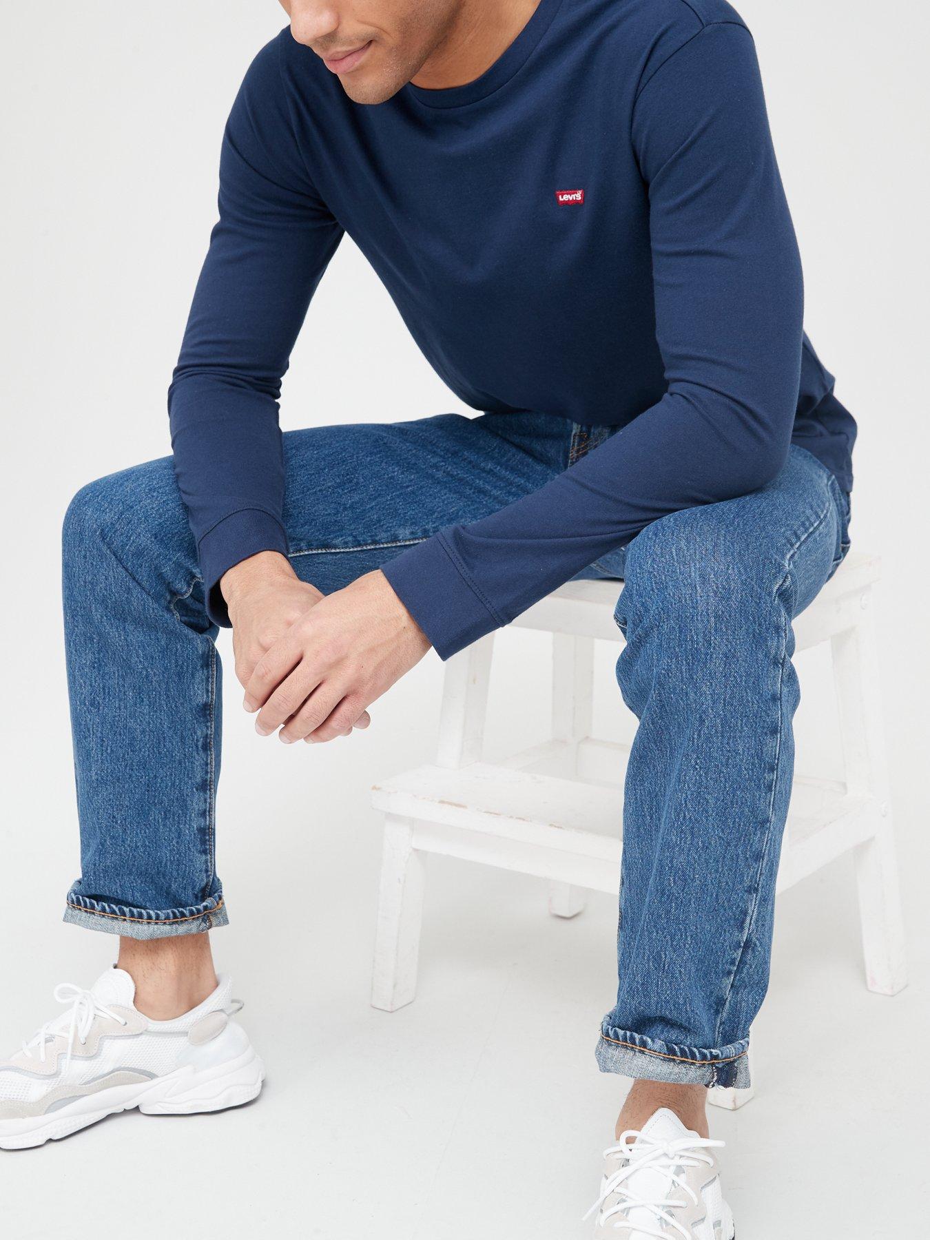 levis-long-sleeve-t-shirt-navyoutfit