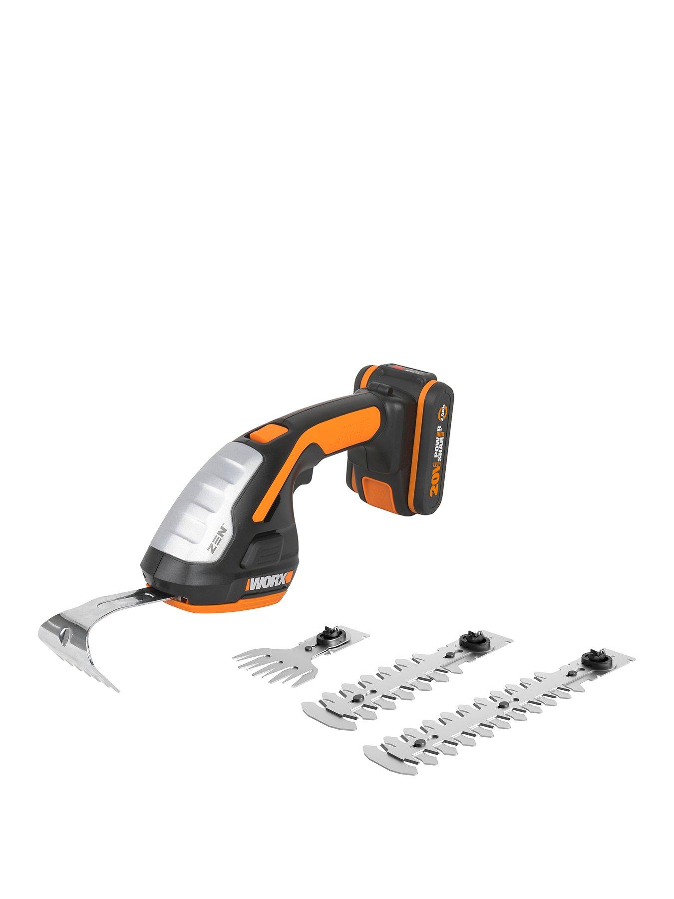 Worx 20V PowerShare Cordless ZEN Shrub Shear Weeder with x1 2.0Ah Battery  &  Charger