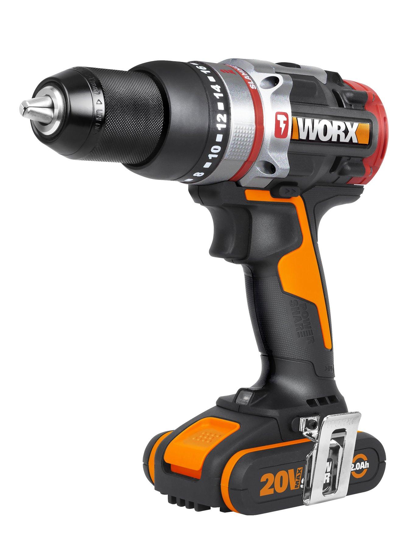 worx-cordlessnbspslammer-active-hammer-drill-wx354-20volts-with-2x-20ah-batteries-amp-chargerstillFront