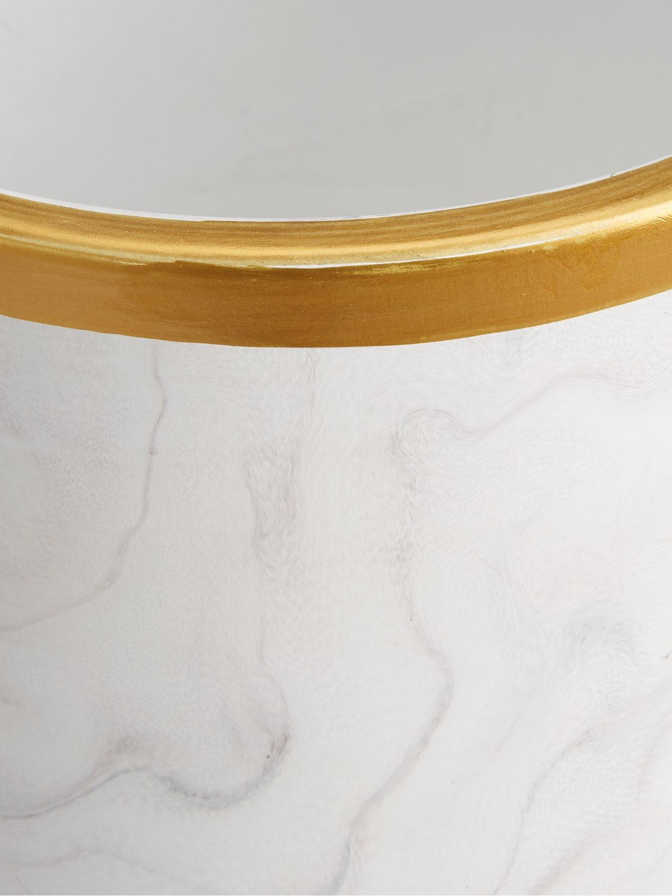 the-very-collection-marble-effect-standing-planter-with-metallic-rimback