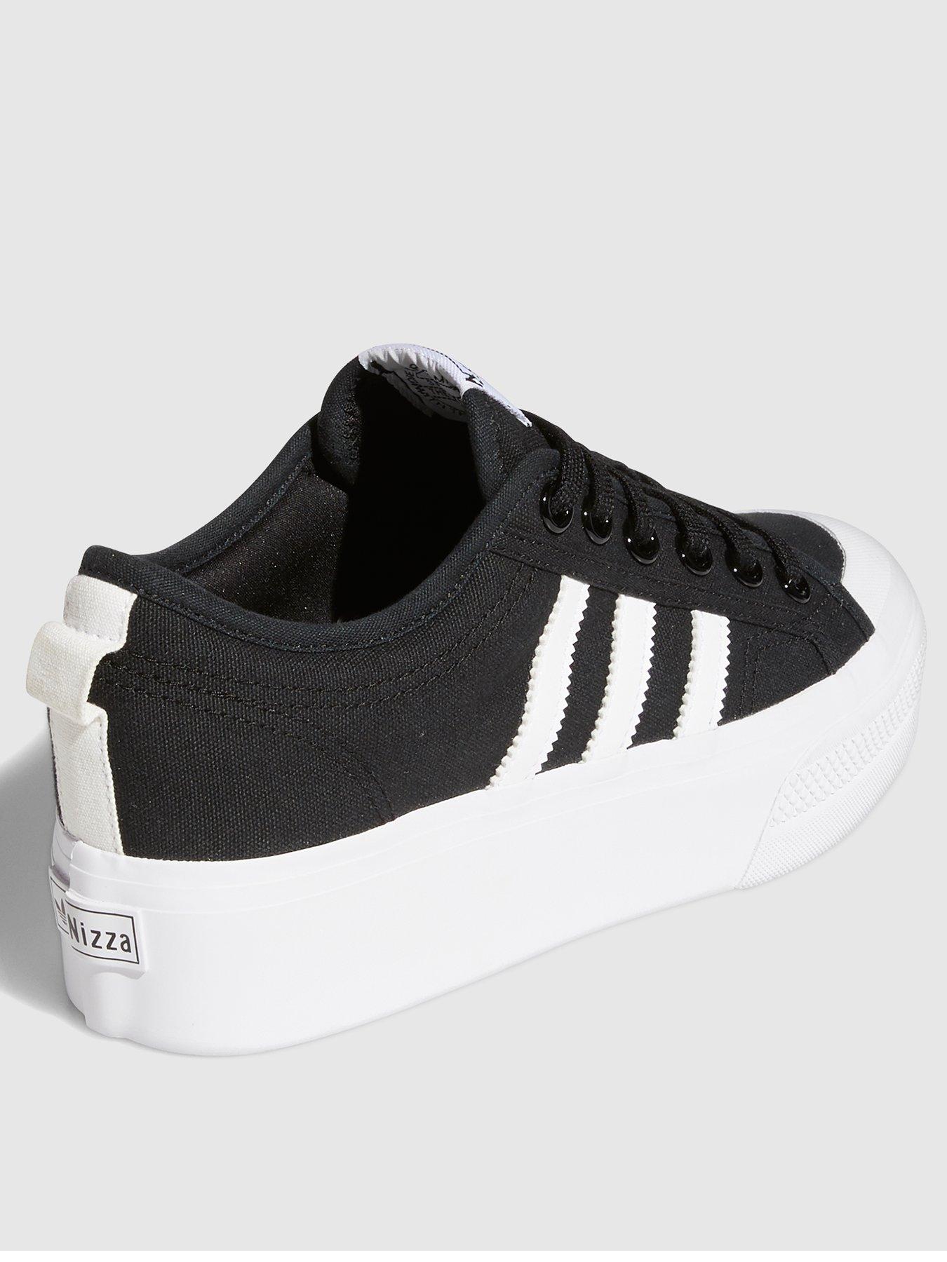 adidas-originals-womens-nizza-platform-trainers-blackwhitestillFront