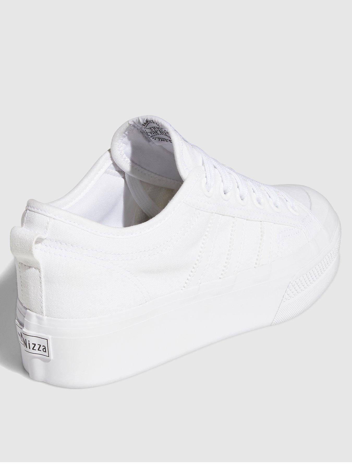 Image 2 of 6 of adidas Originals Womens Nizza Platform Trainers - White