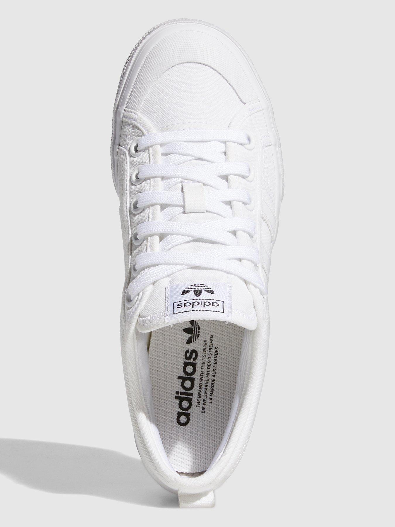 Image 4 of 6 of adidas Originals Womens Nizza Platform Trainers - White