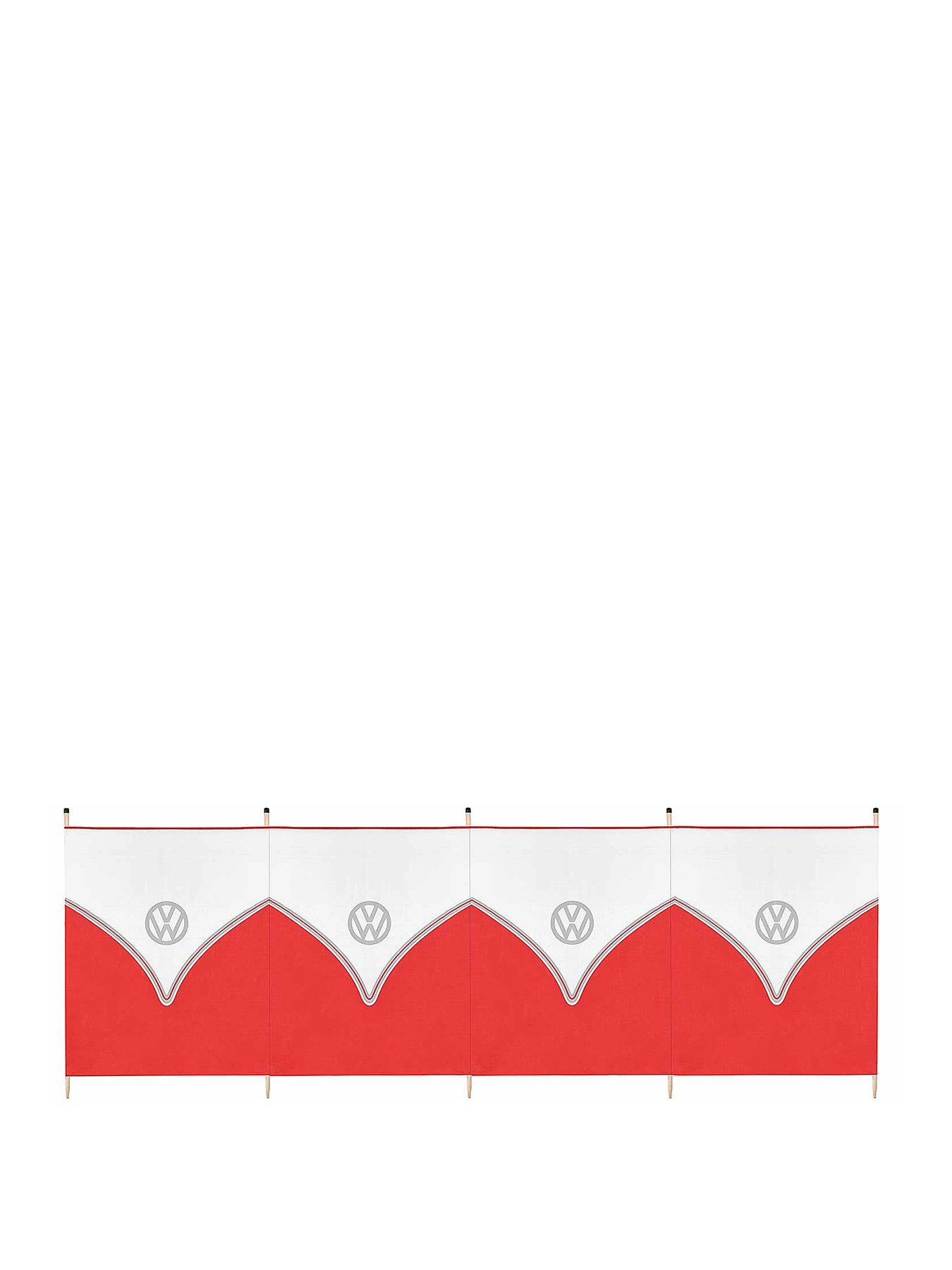 Image of Volkswagen VW 5 Pole Tall Windbreak - Red