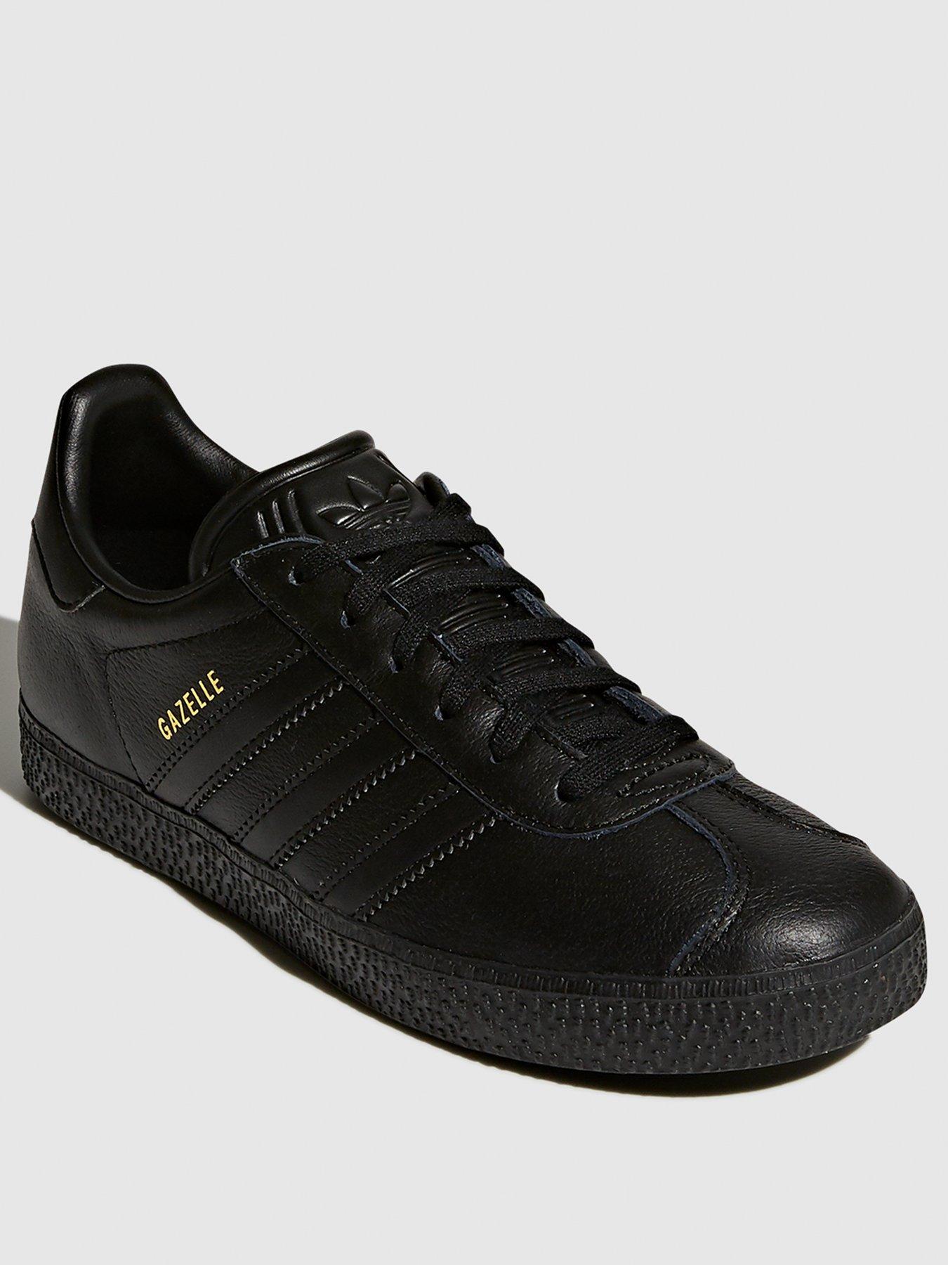 Adidas gazelle junior black leather shop