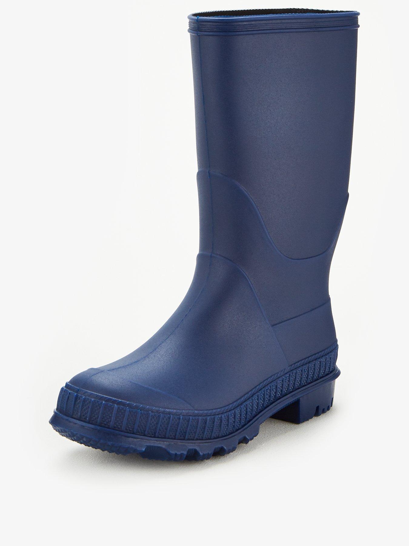 Image 1 of 6 of The Very Collection Boys Pull-On Wipe-Clean Wellies - Navy