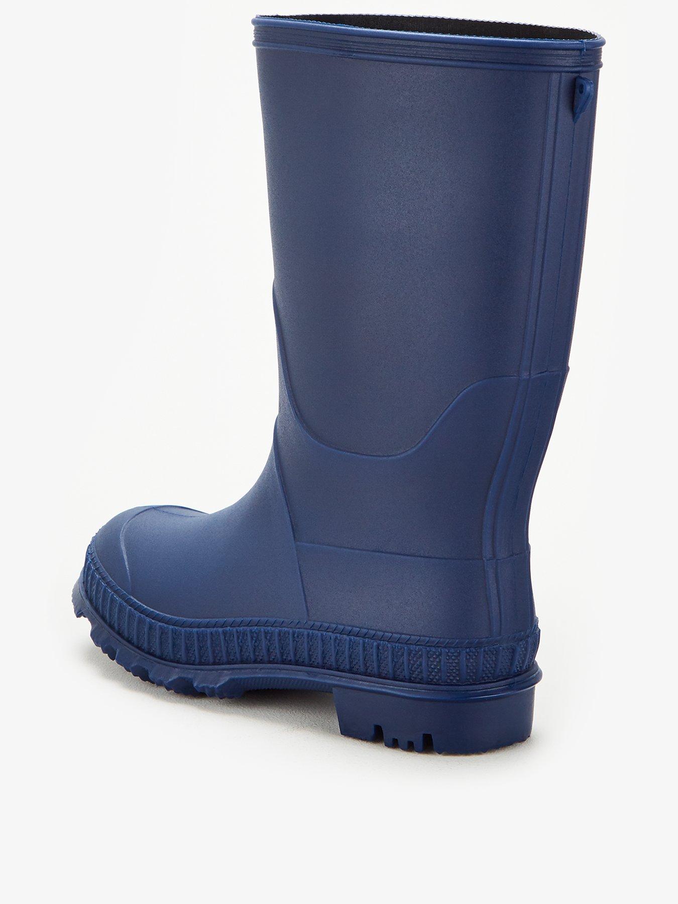 Image 2 of 6 of The Very Collection Boys Pull-On Wipe-Clean Wellies - Navy
