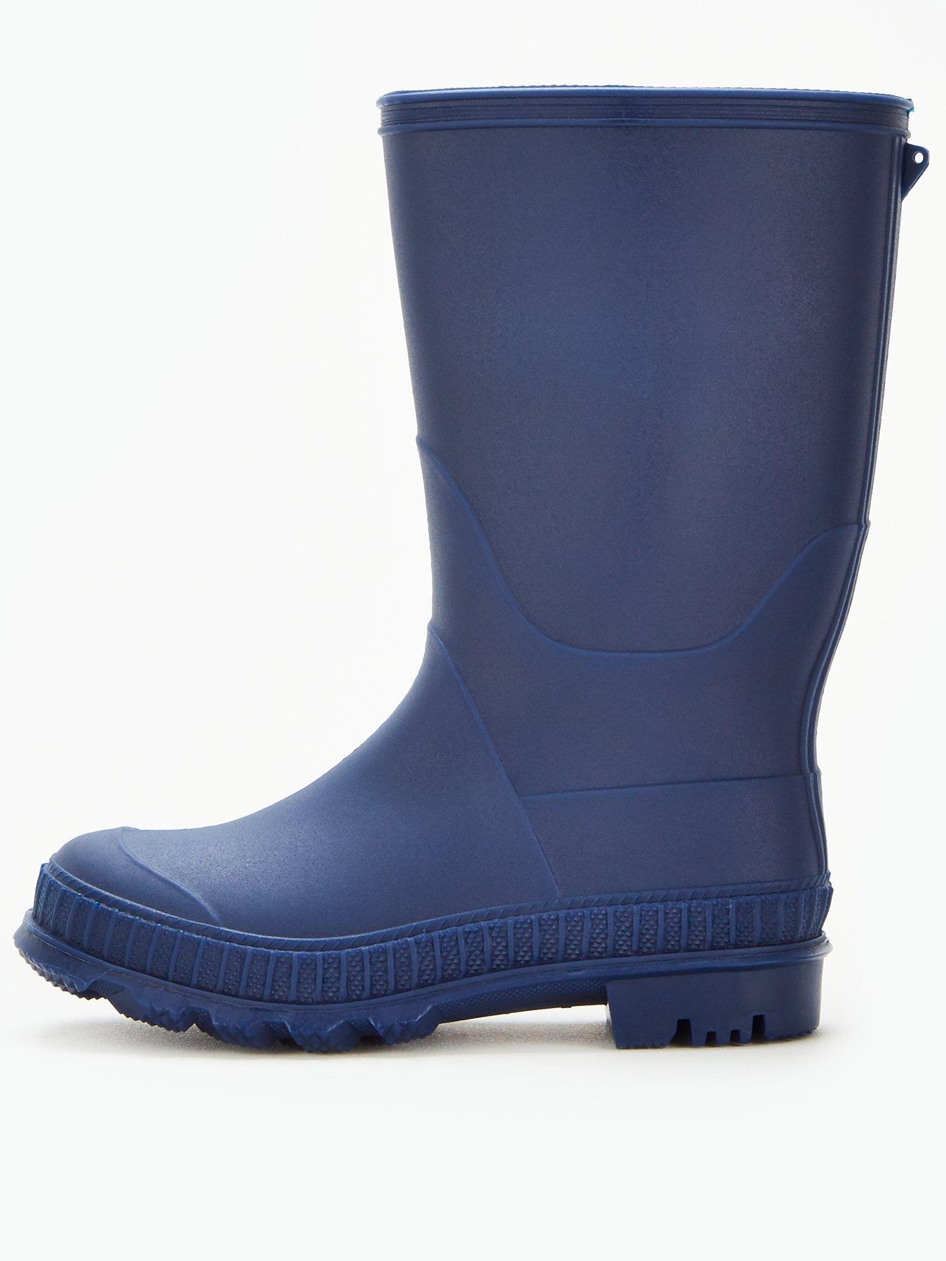 Image 3 of 6 of The Very Collection Boys Pull-On Wipe-Clean Wellies - Navy