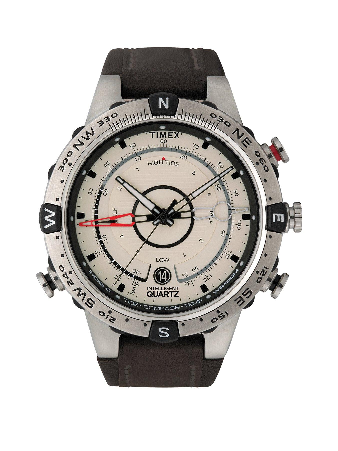 Timex Timex Allied Tide Temp and Compass White Dial Black Fabric