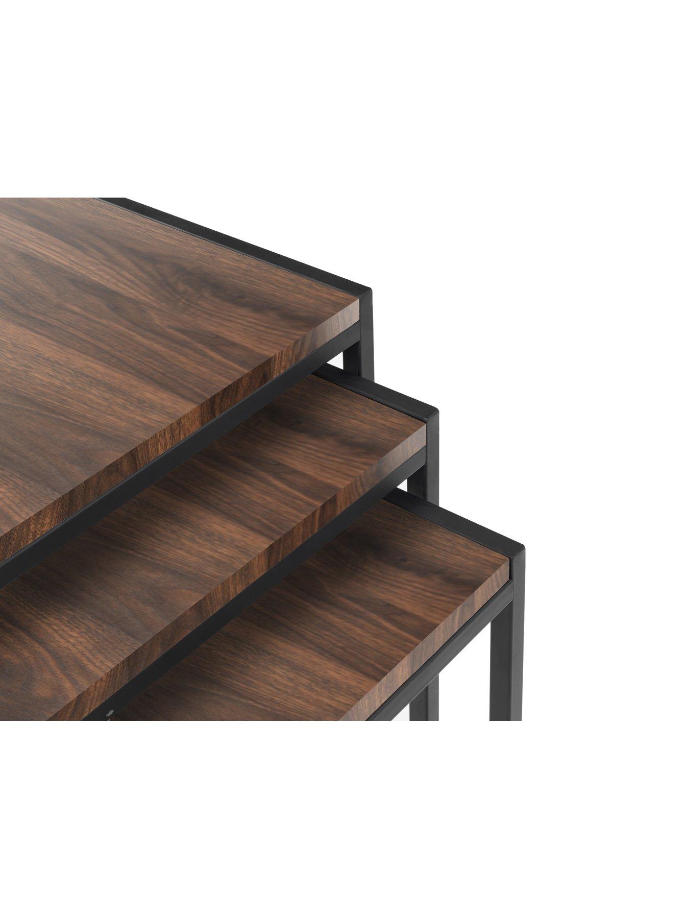 Image 4 of 4 of Julian Bowen Tribeca Nest of 3 Tables in Walnut