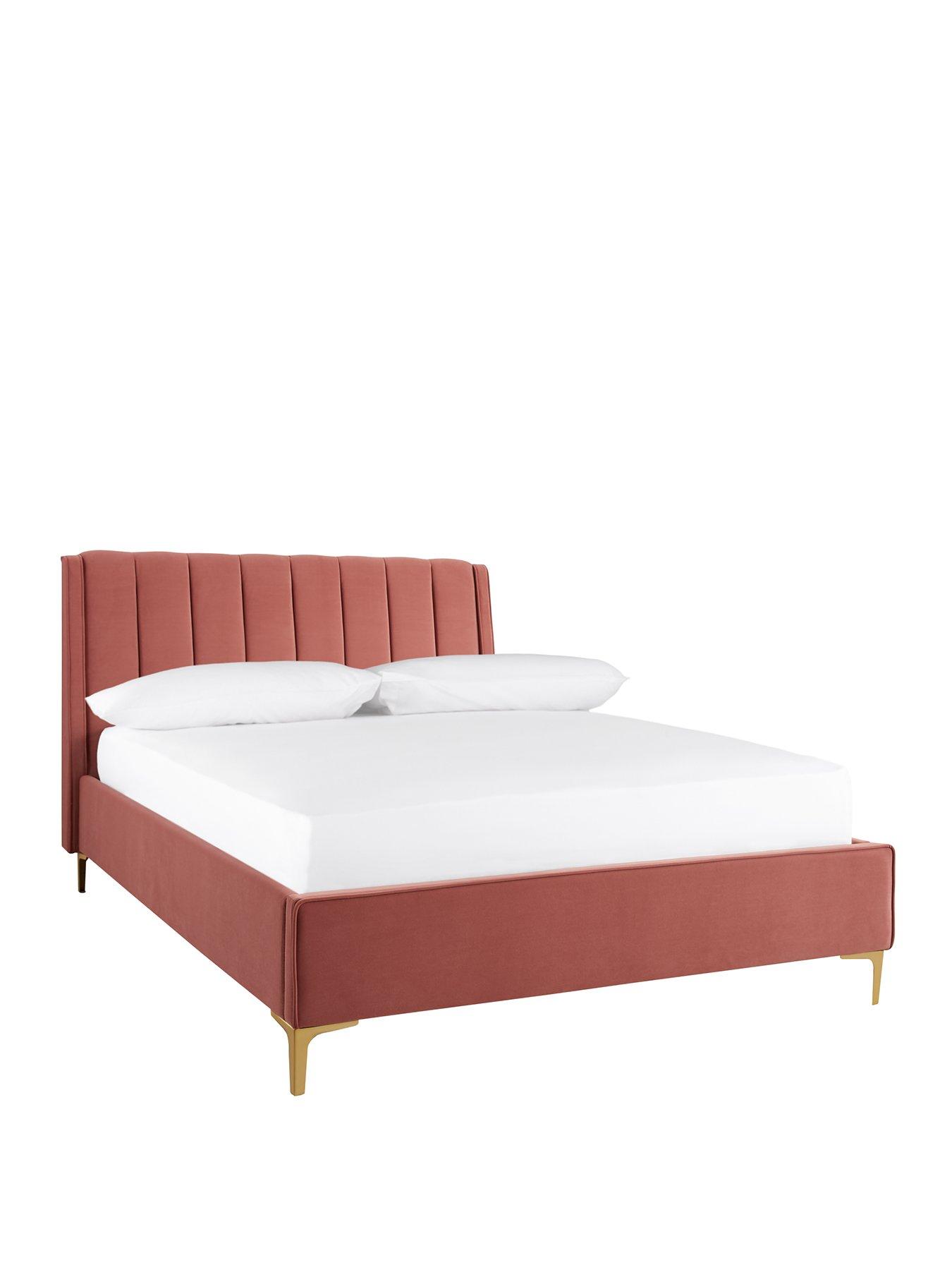 michelle-keegan-home-phoebenbspbednbspframe-including-padded-headboardnbsp--rosefront