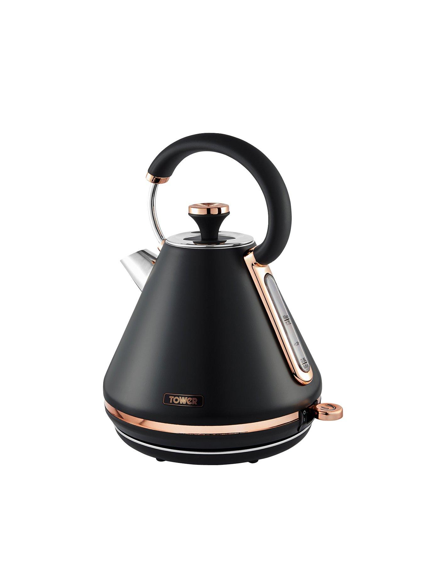 Tower Cavaletto 1.7L Pyramid Kettle Black Rose Gold Very Ireland