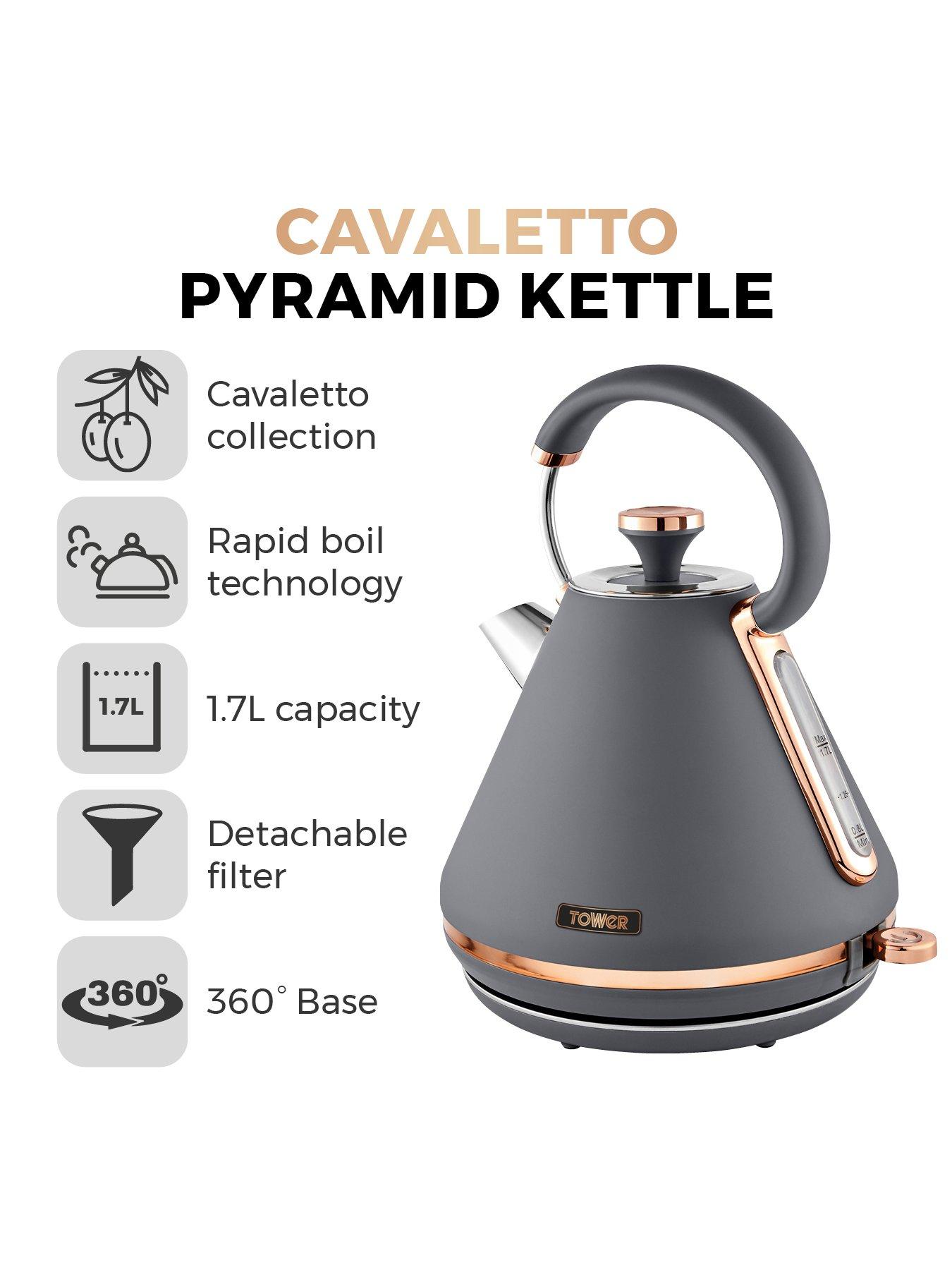Tower Cavaletto Pyramid Kettle Grey Rose Gold Very Ireland