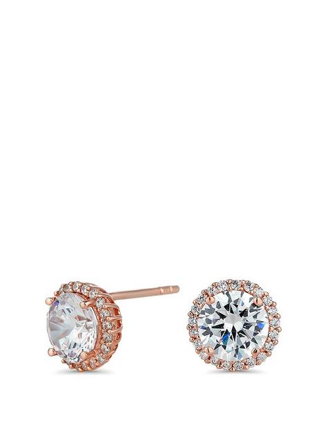 simply-silver-simply-silver-14ct-rose-gold-plated-sterling-silver-with-cubic-zirconia-halo-stud-earrings