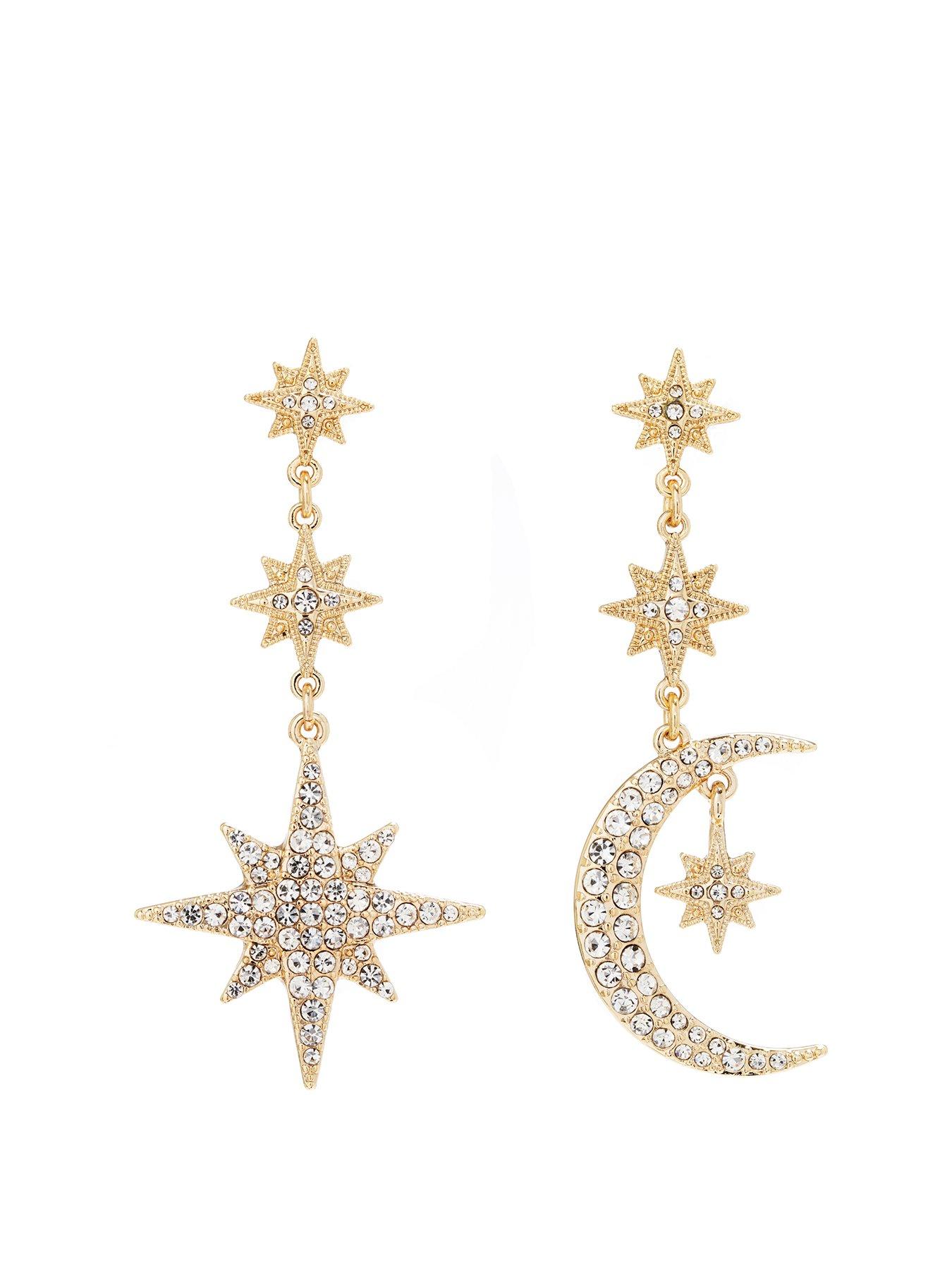 mood-gold-plated-mix-and-match-stars-and-moon-drop-earringsfront