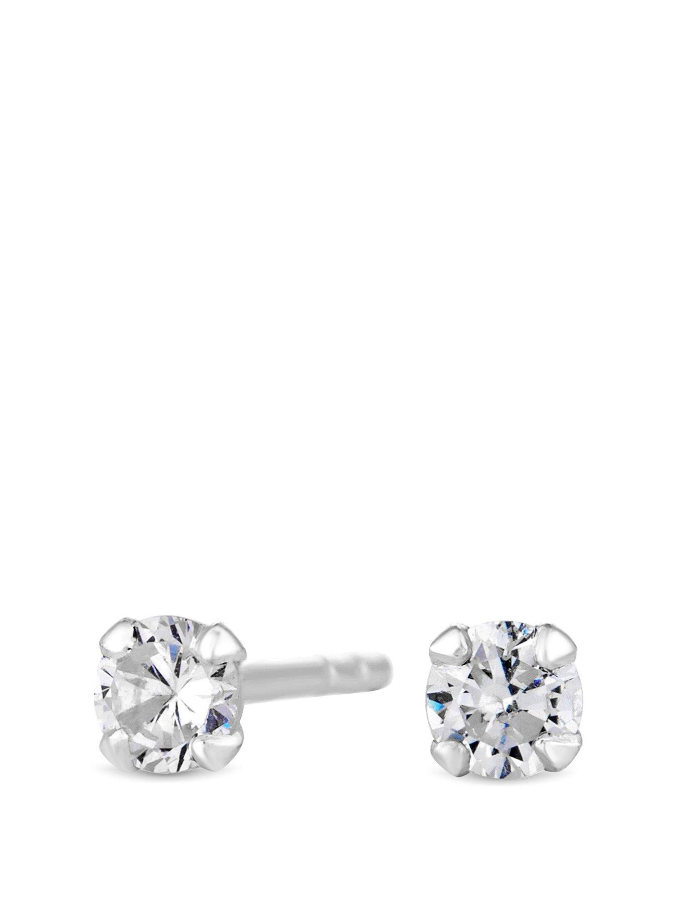 Simply Silver Simply Silver Sterling Silver 925 with Cubic Zirconia 3mm Brilliant Round Stud Earrings
