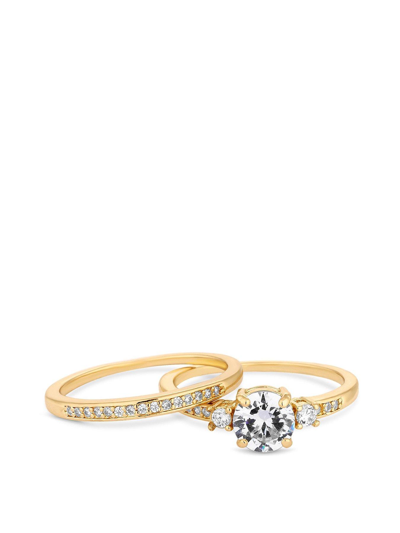 jon-richard-gold-plated-cubic-zirconia-round-stone-bridal-ring-set