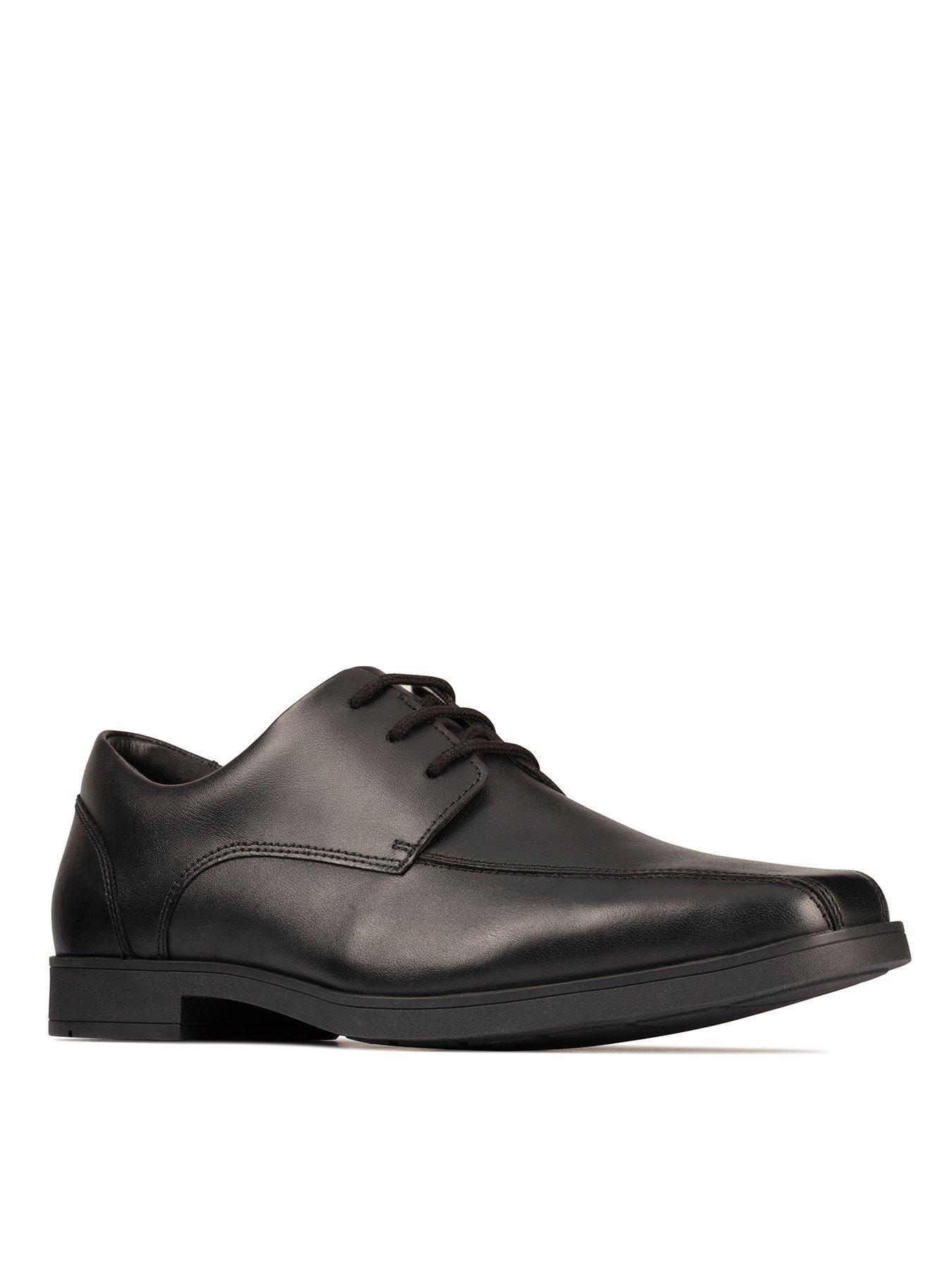 Clarks Youth Scala Step Lace Up School Shoe - Black