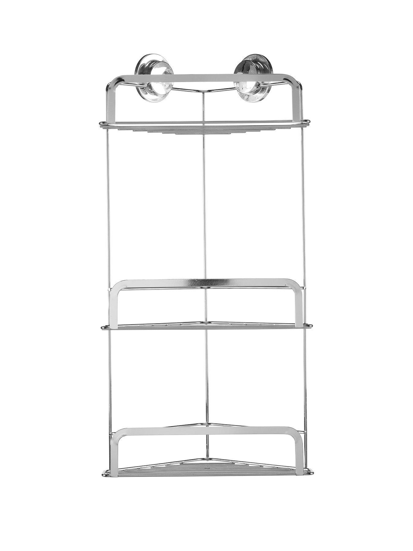 croydex-stick-lsquonrsquo-lock-three-tier-corner-basket